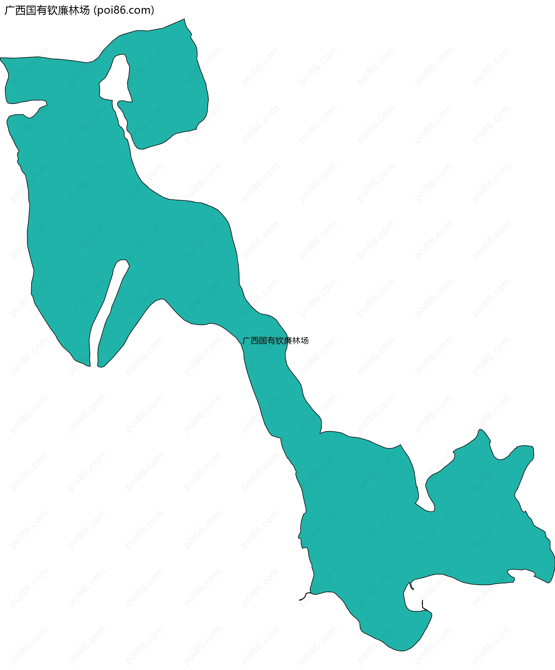 广西国有钦廉林场边界地图