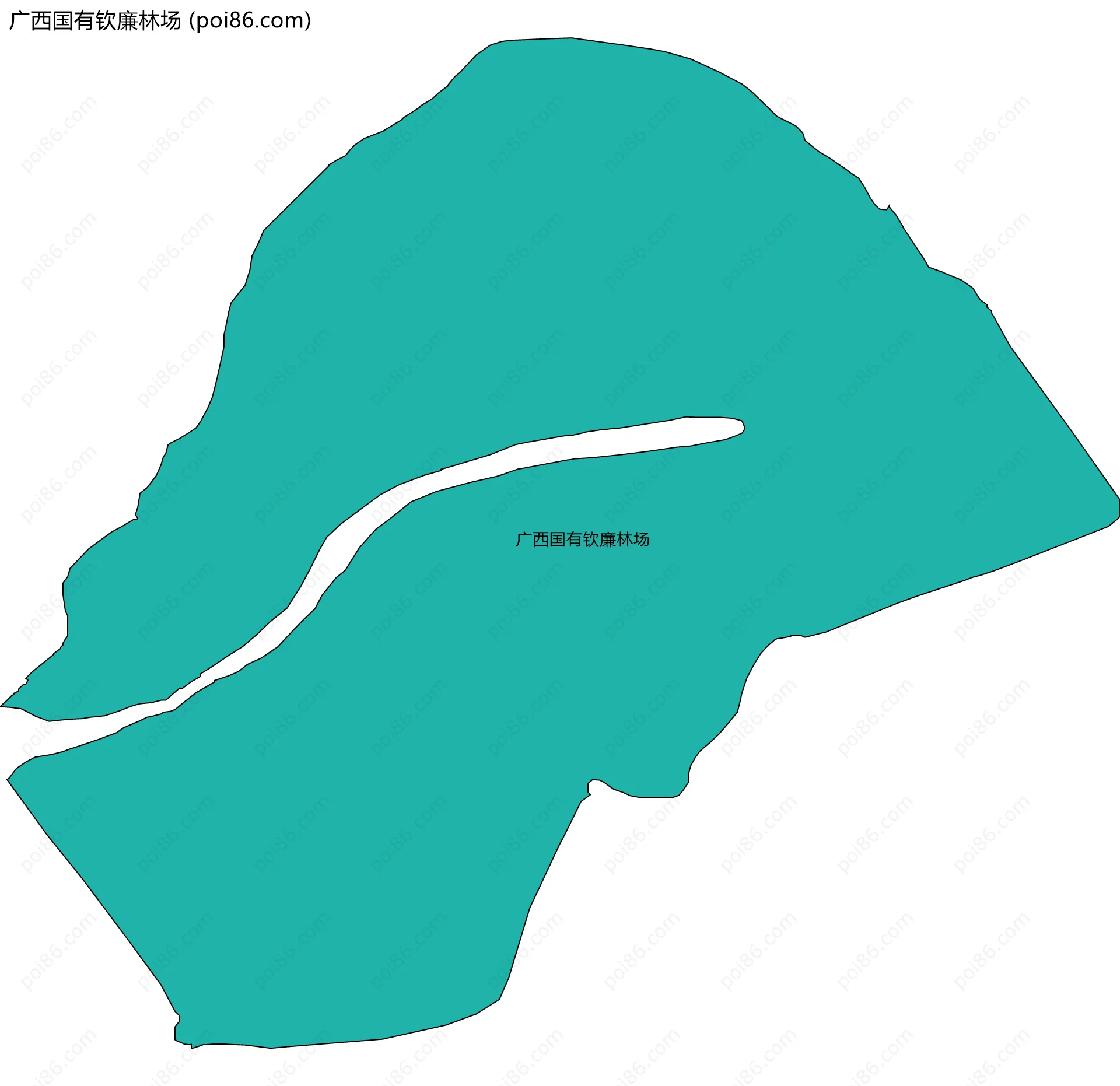 广西国有钦廉林场边界地图