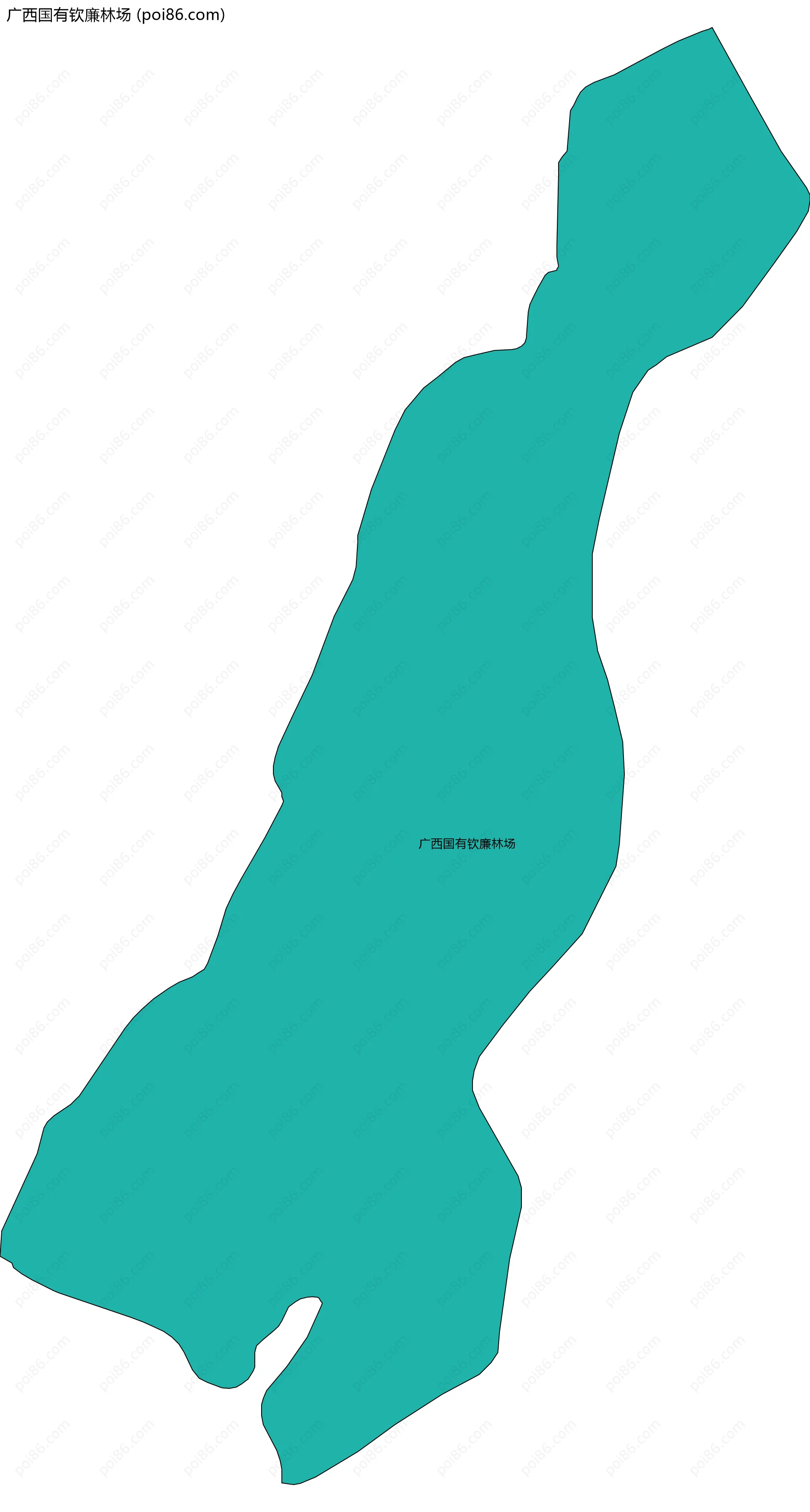 广西国有钦廉林场边界地图