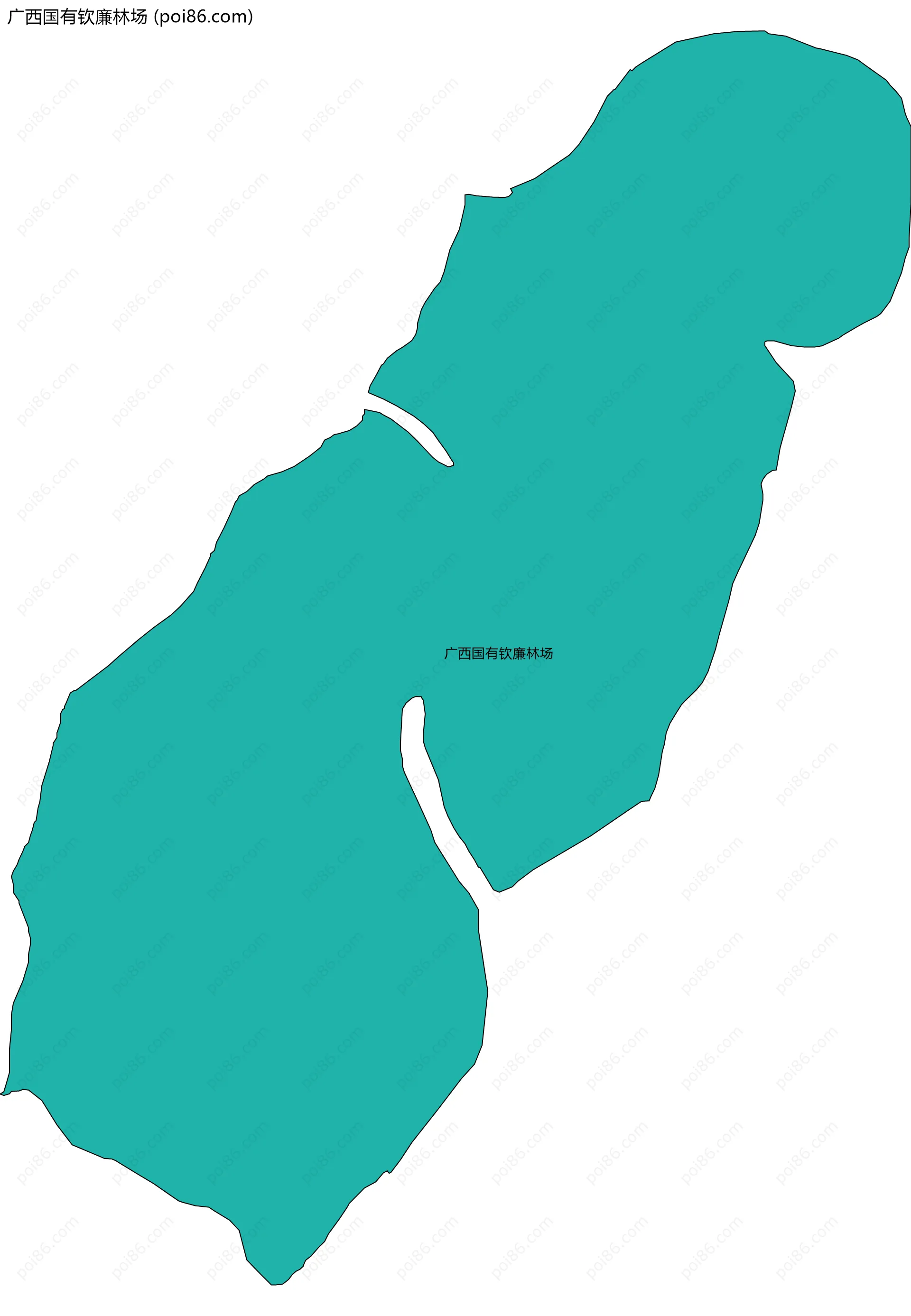 广西国有钦廉林场边界地图