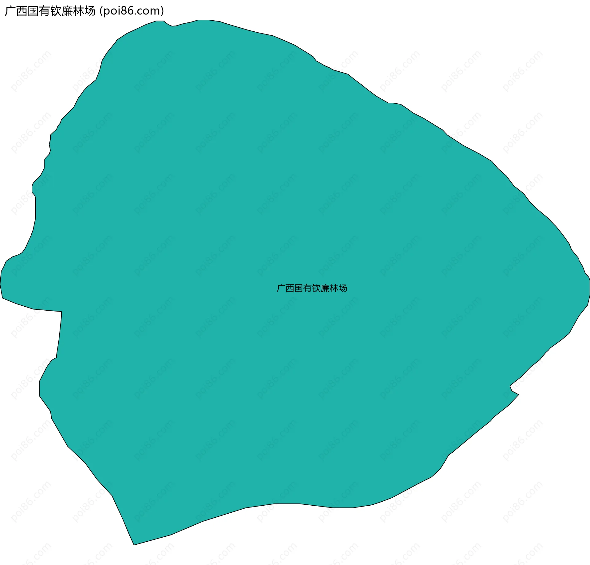 广西国有钦廉林场边界地图