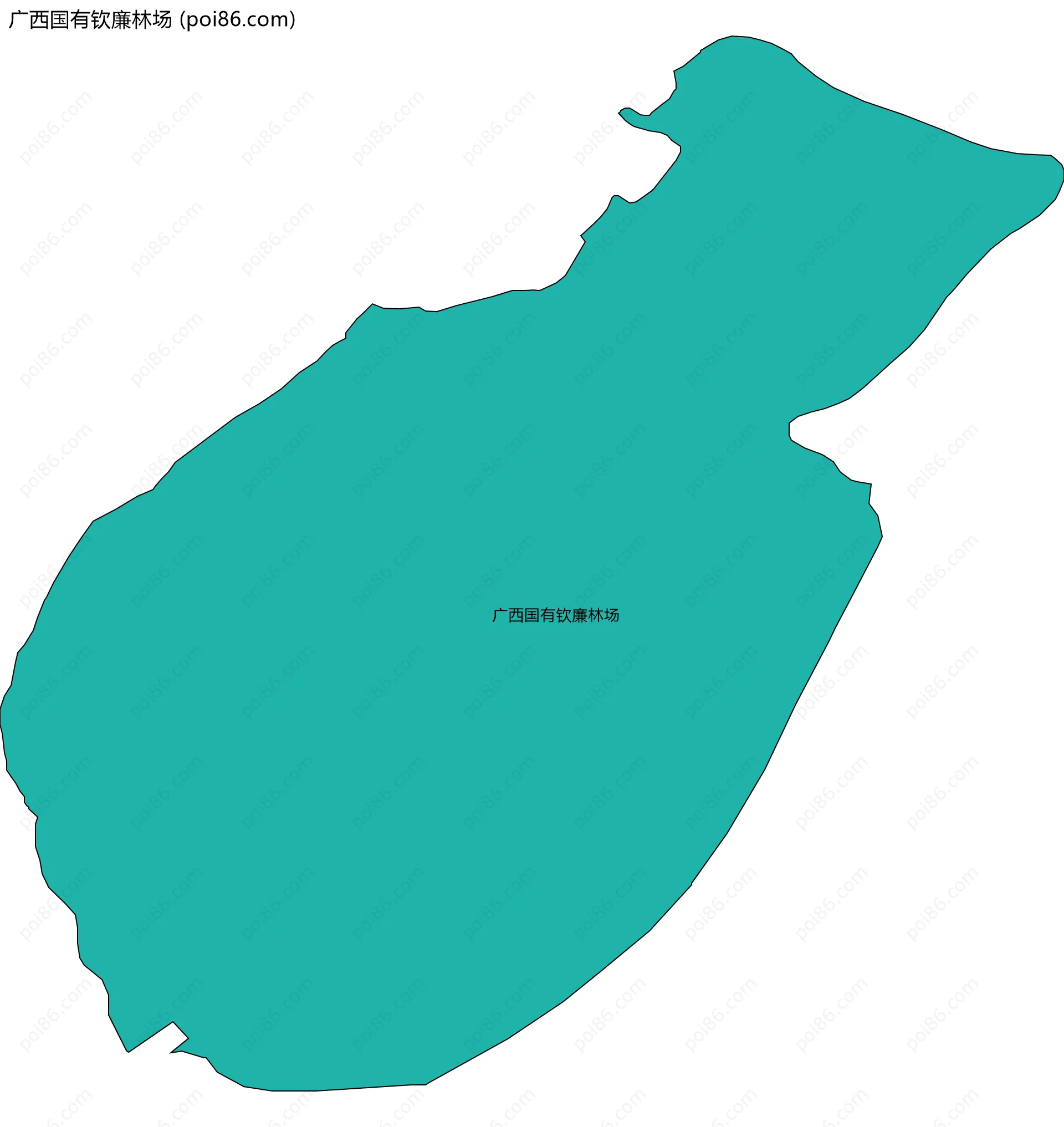 广西国有钦廉林场边界地图