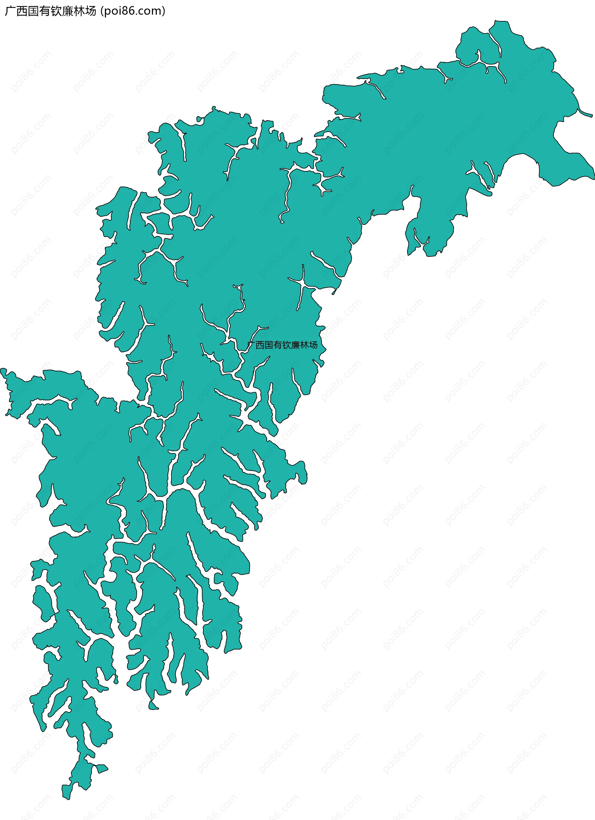 广西国有钦廉林场边界地图
