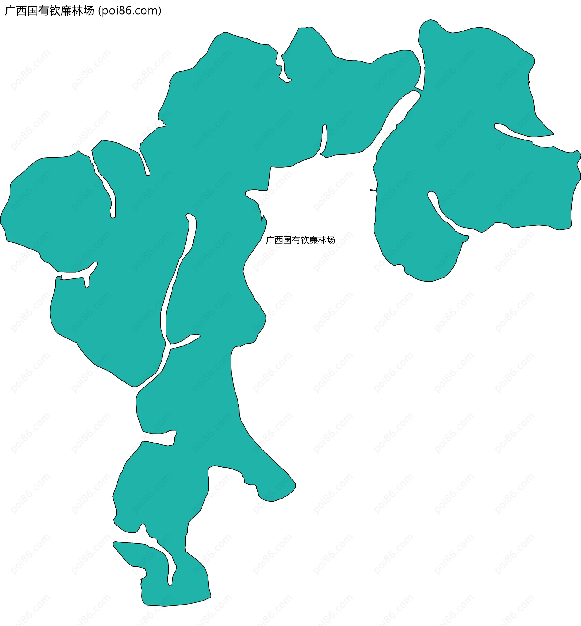 广西国有钦廉林场边界地图