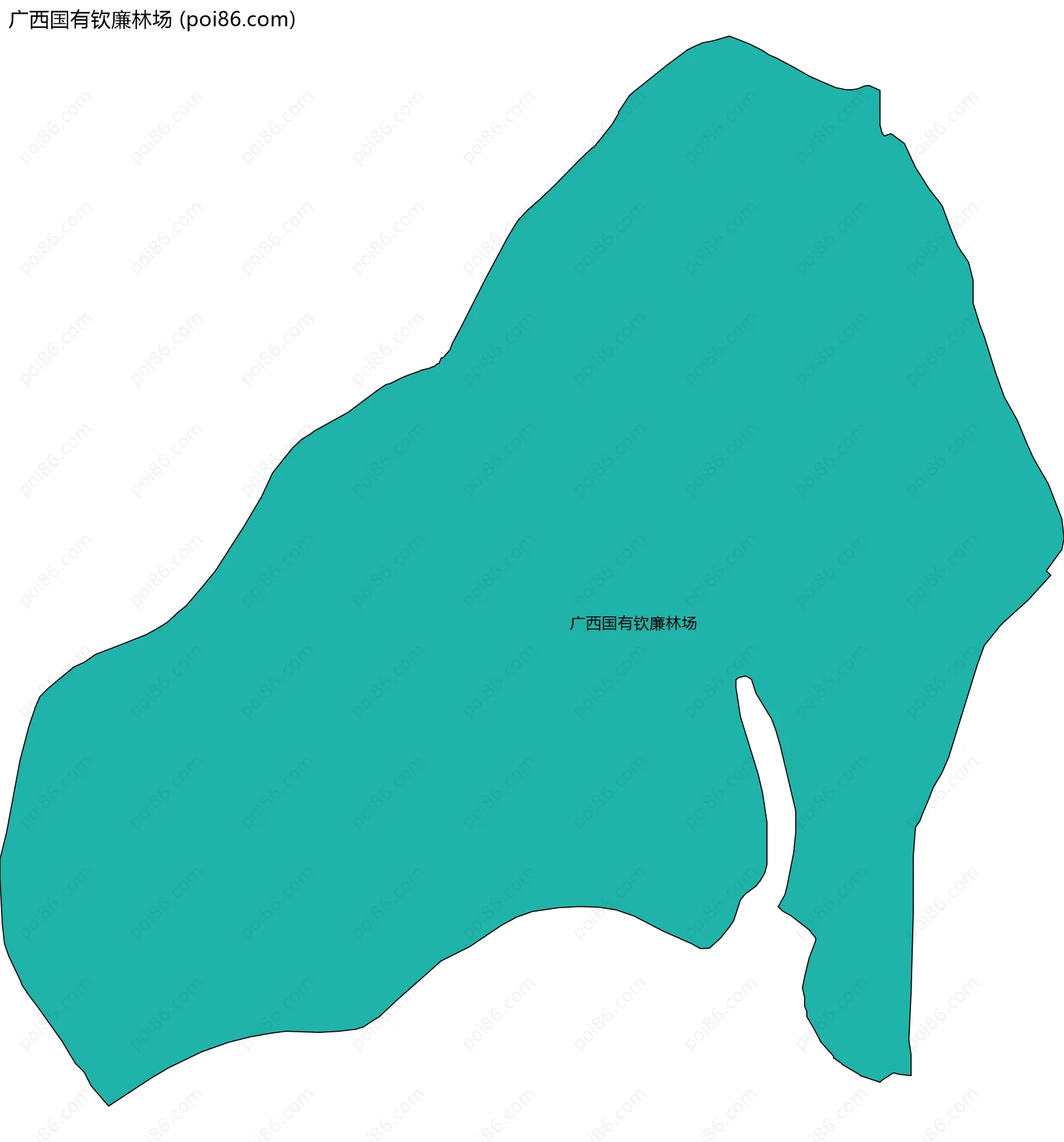 广西国有钦廉林场边界地图
