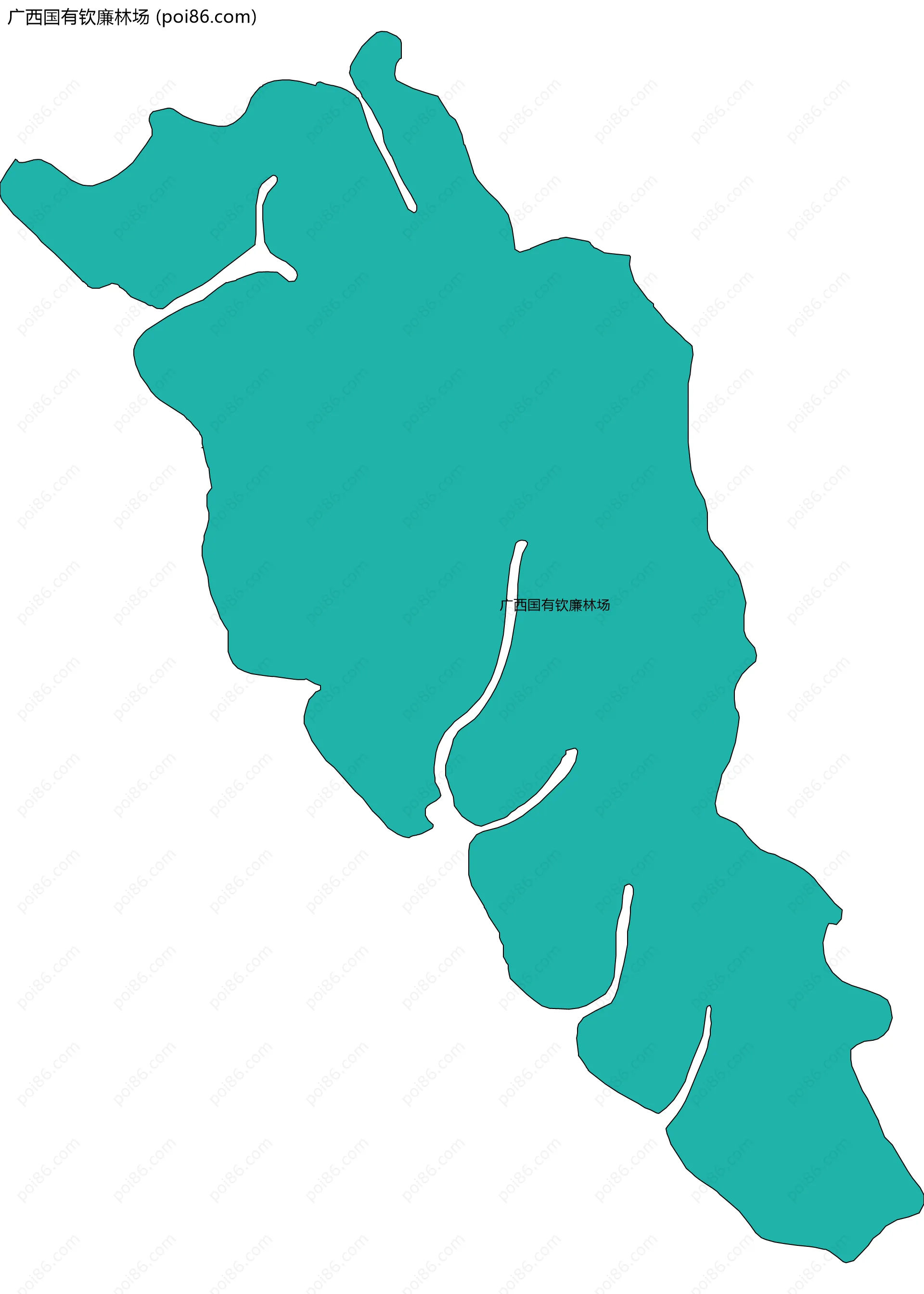 广西国有钦廉林场边界地图