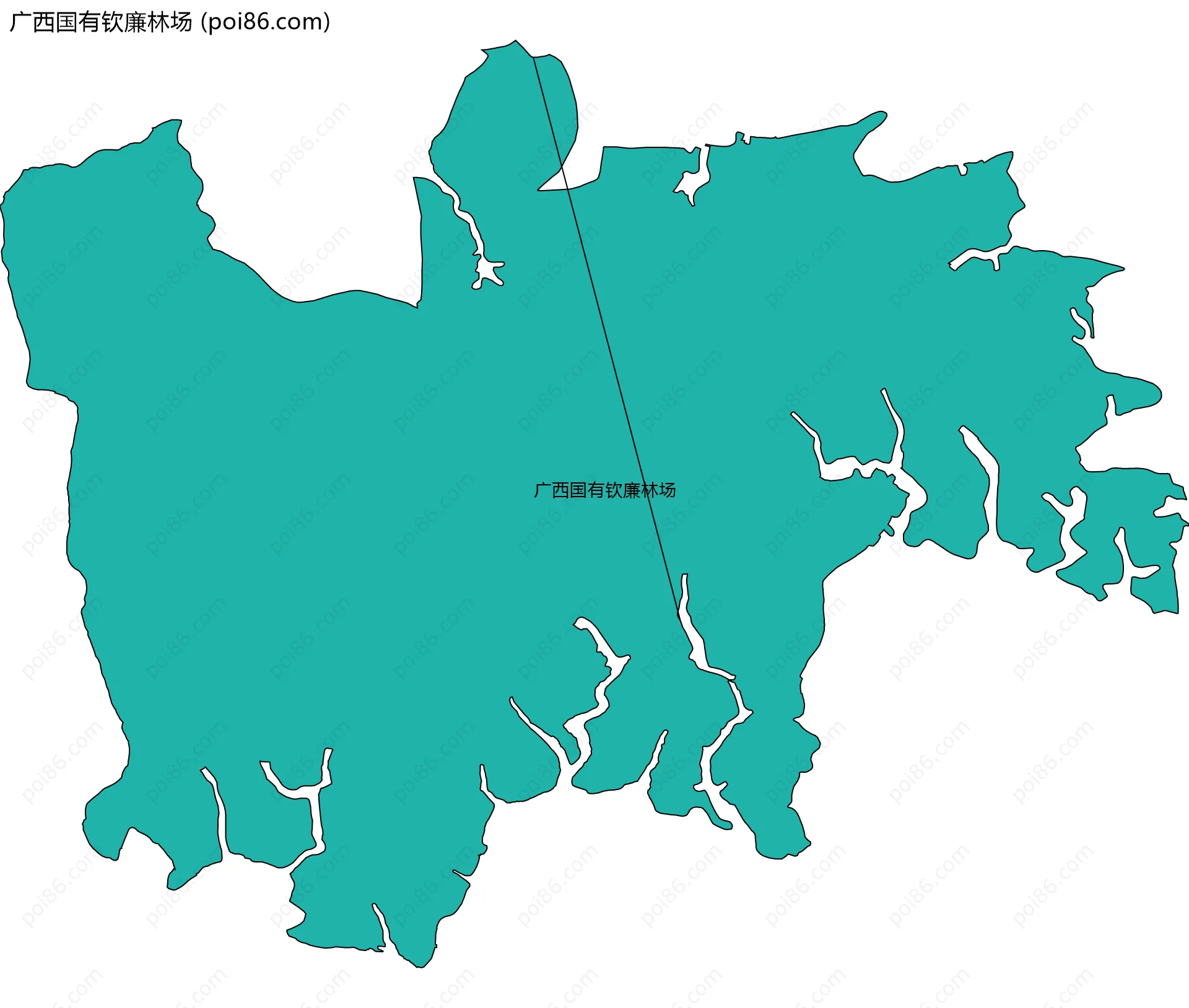 广西国有钦廉林场边界地图
