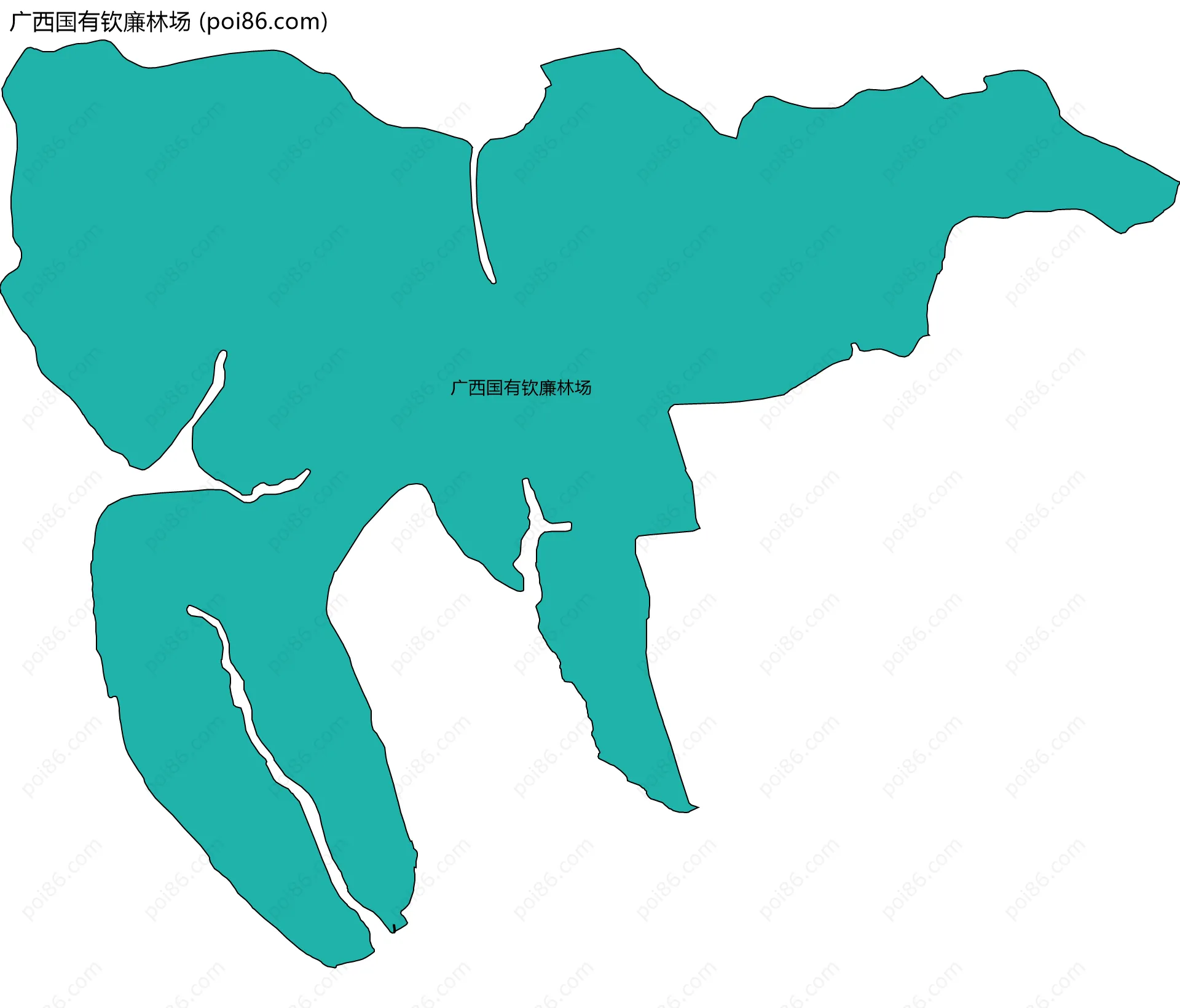 广西国有钦廉林场边界地图
