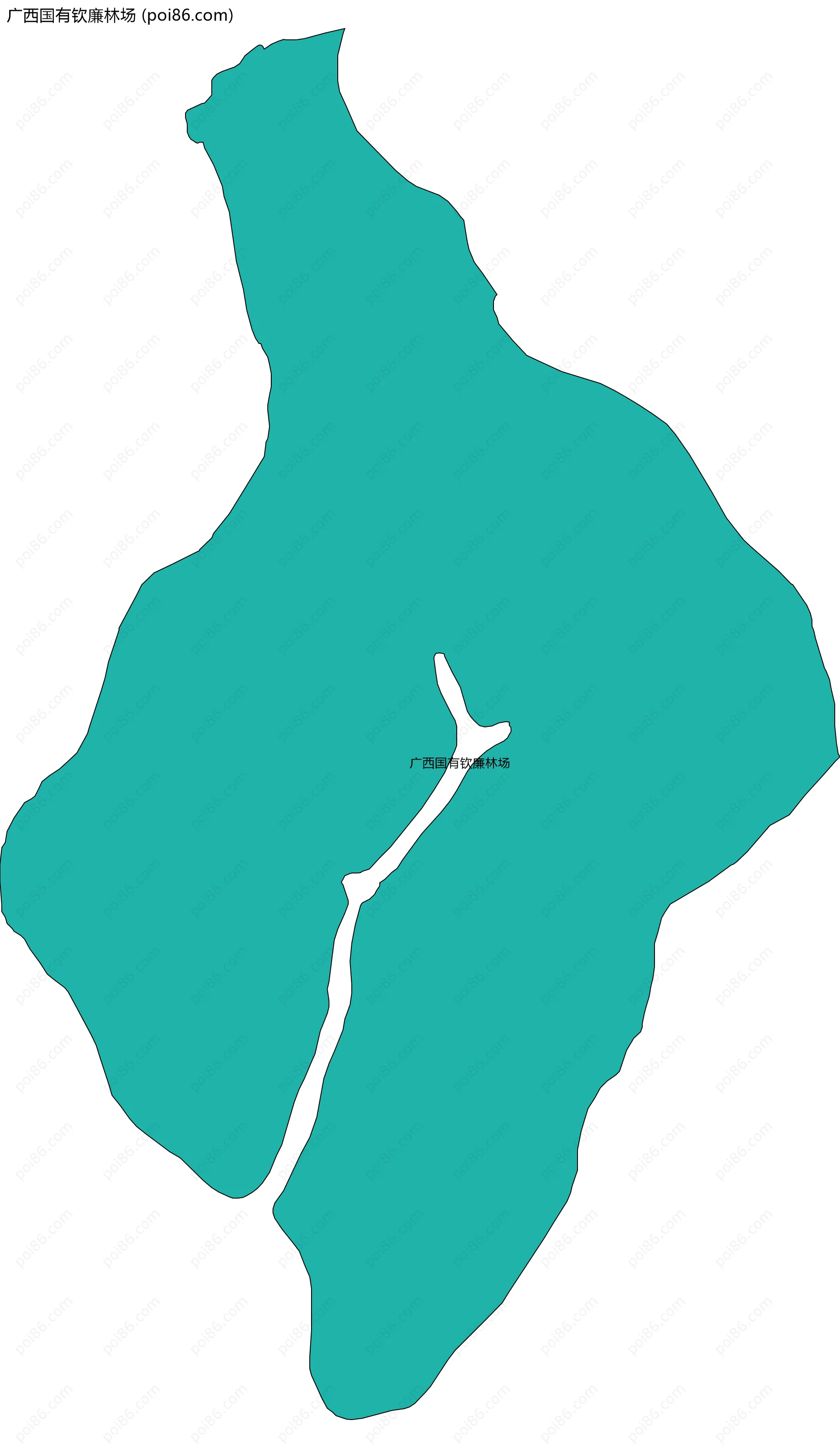 广西国有钦廉林场边界地图