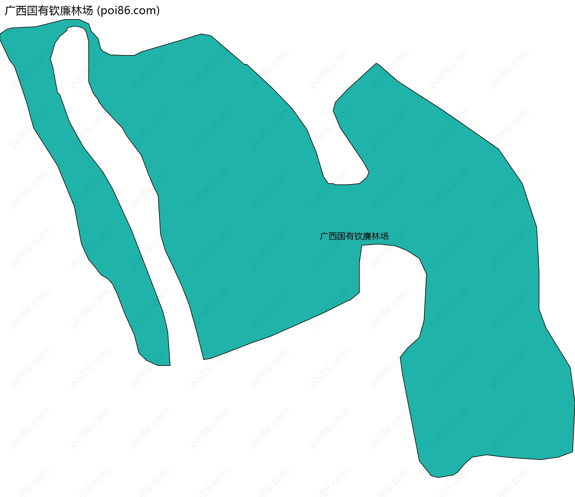 广西国有钦廉林场边界地图