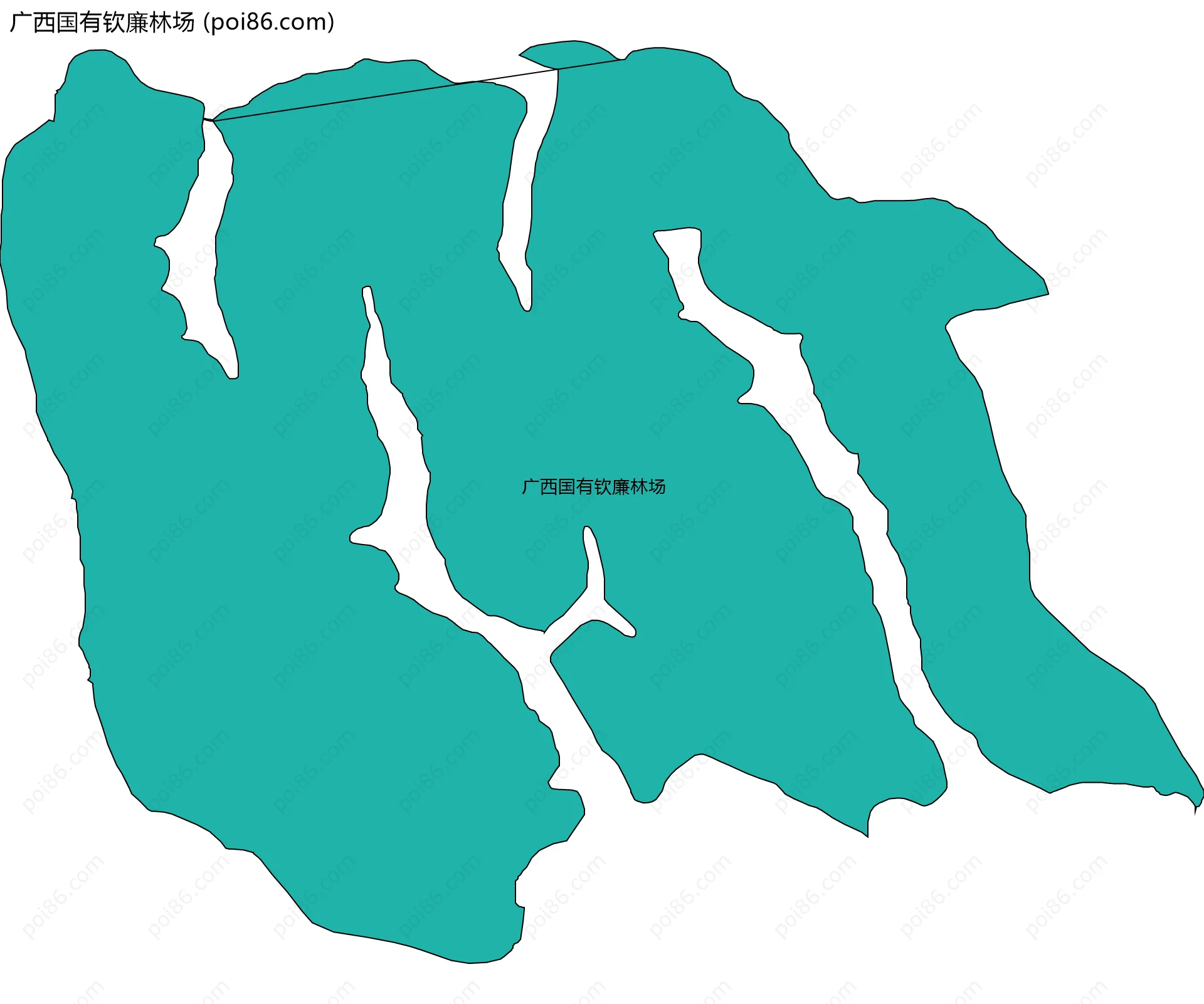 广西国有钦廉林场边界地图