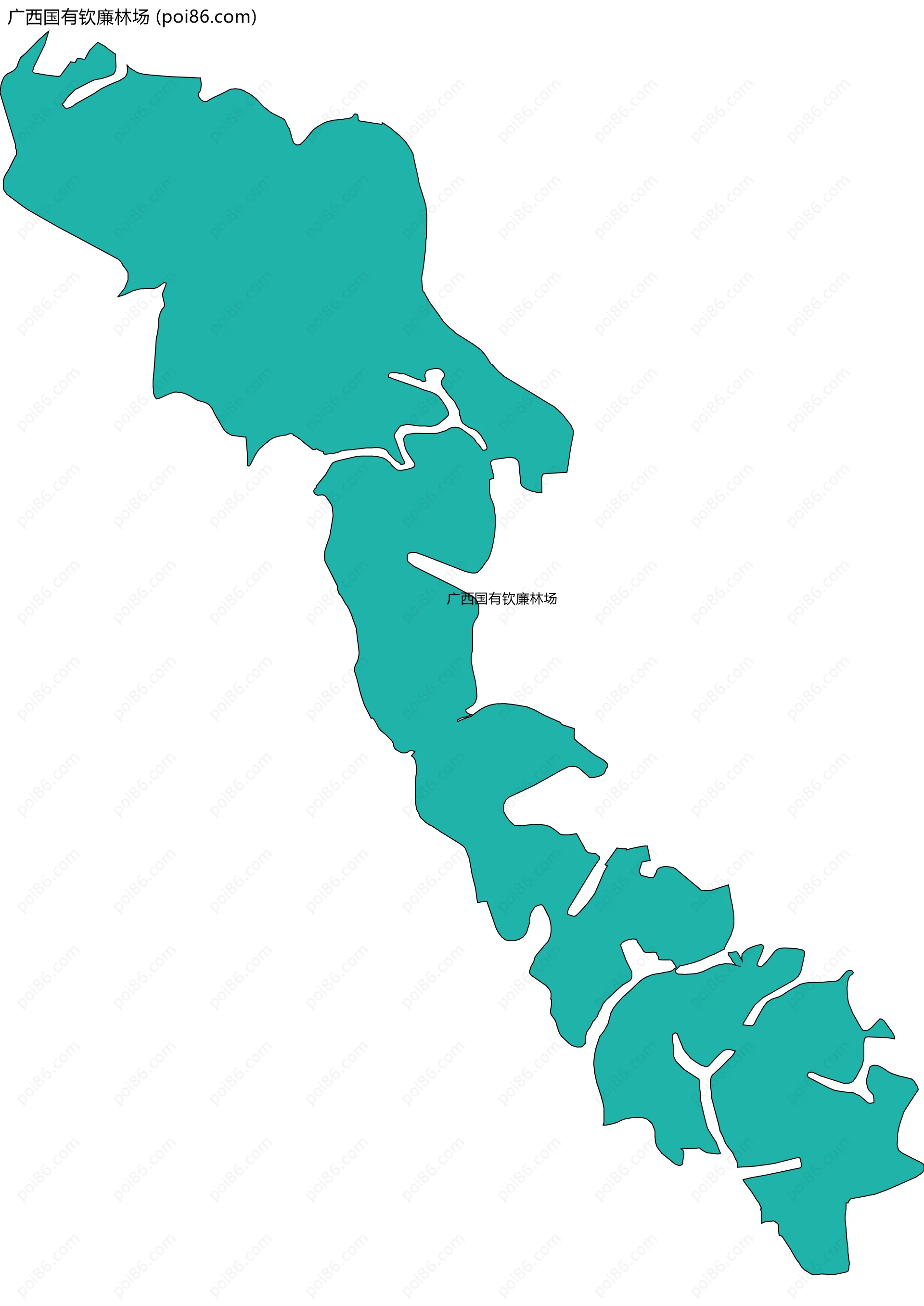 广西国有钦廉林场边界地图