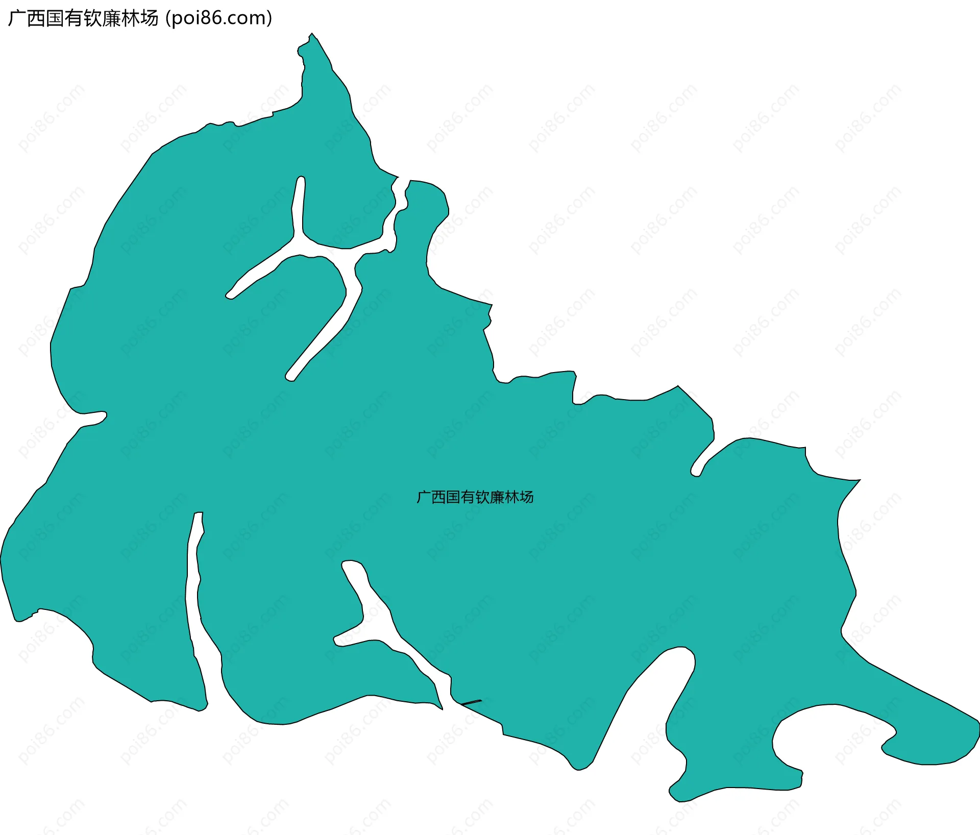 广西国有钦廉林场边界地图