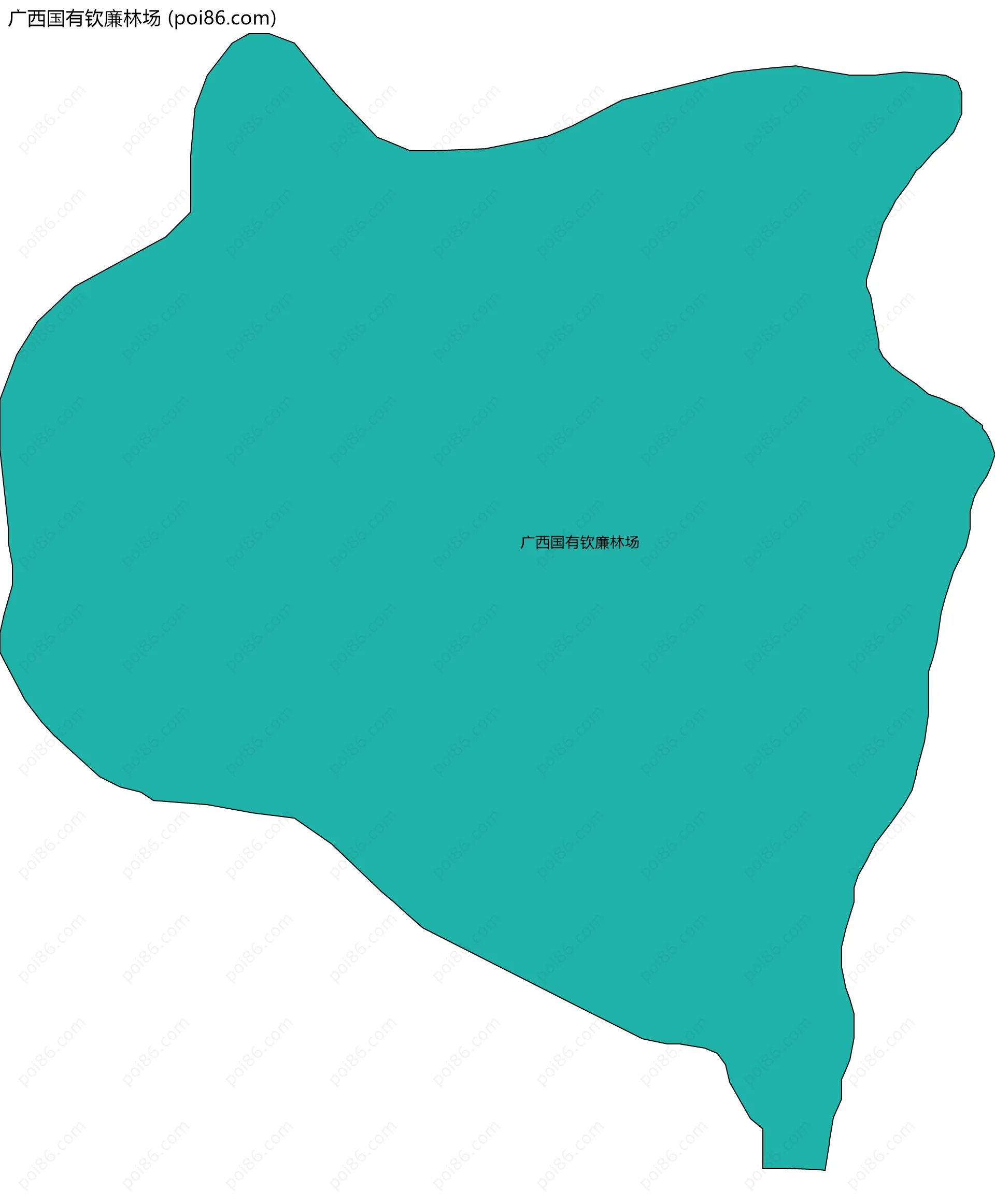 广西国有钦廉林场边界地图