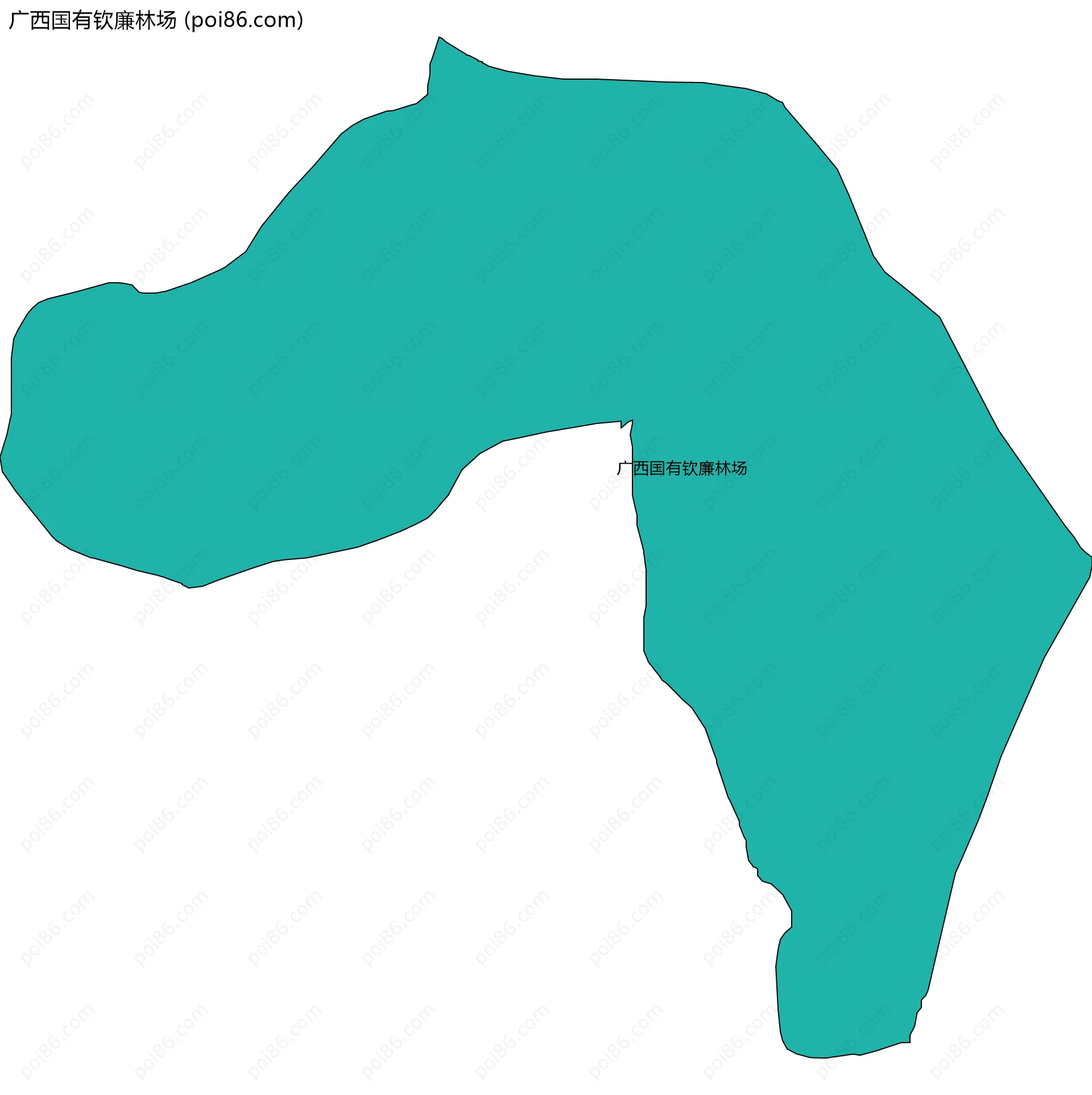 广西国有钦廉林场边界地图