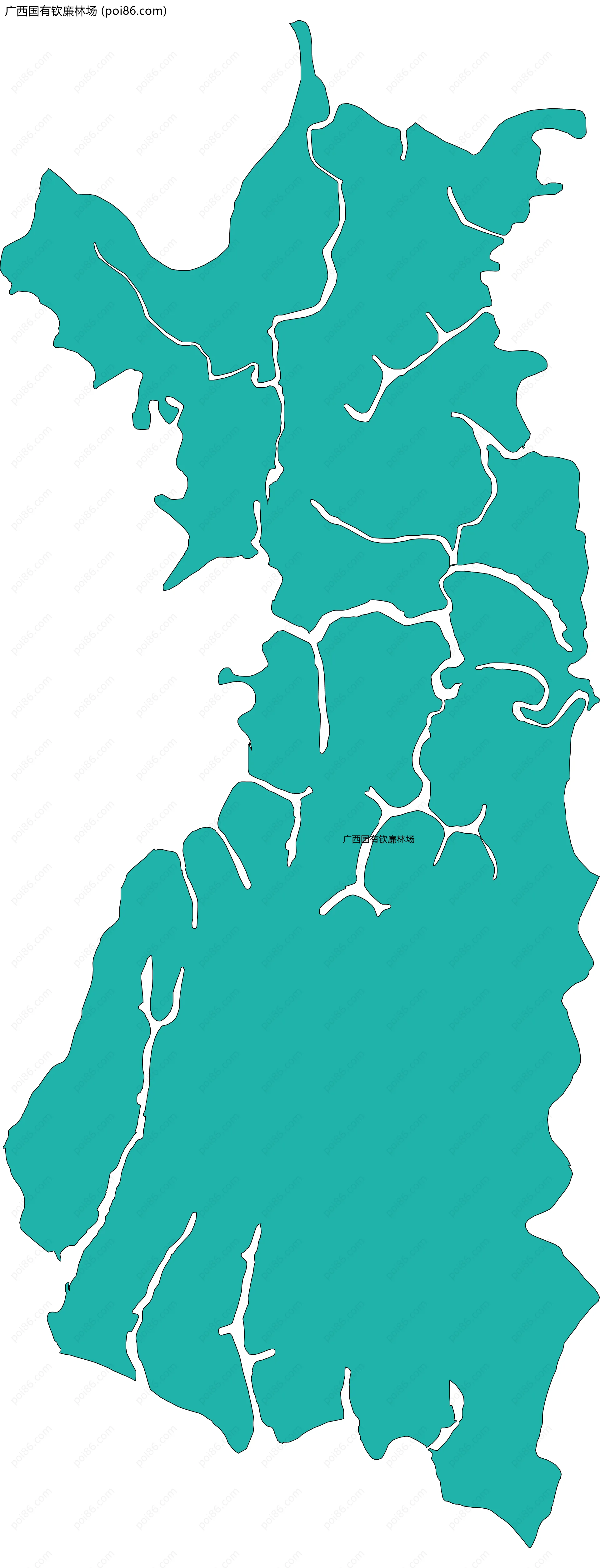广西国有钦廉林场边界地图
