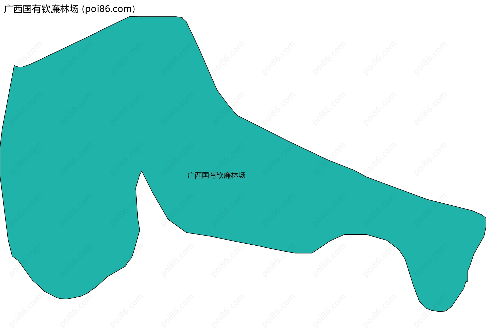 广西国有钦廉林场边界地图