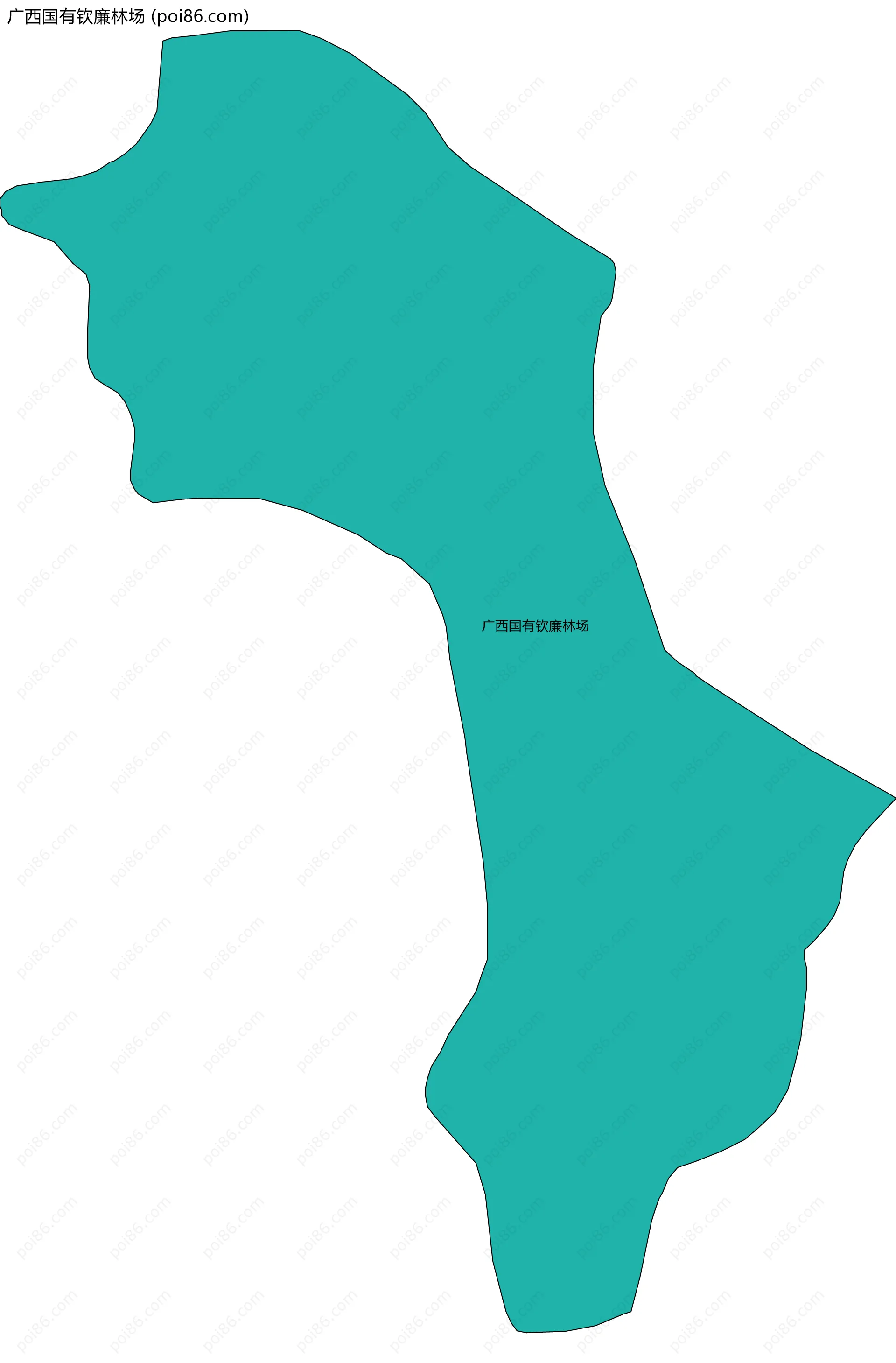 广西国有钦廉林场边界地图