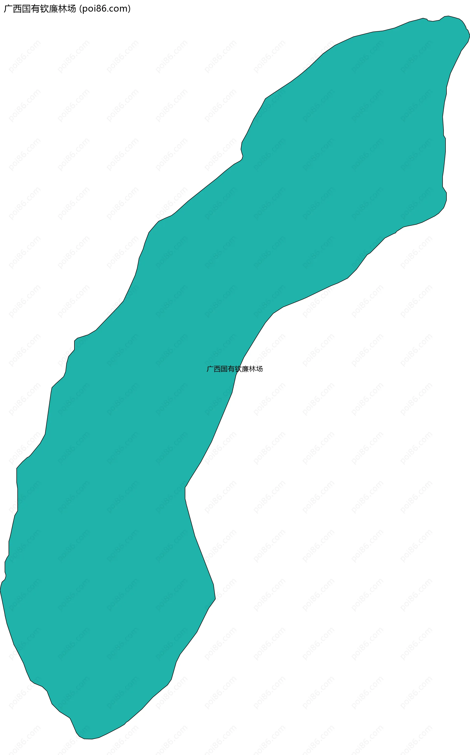广西国有钦廉林场边界地图