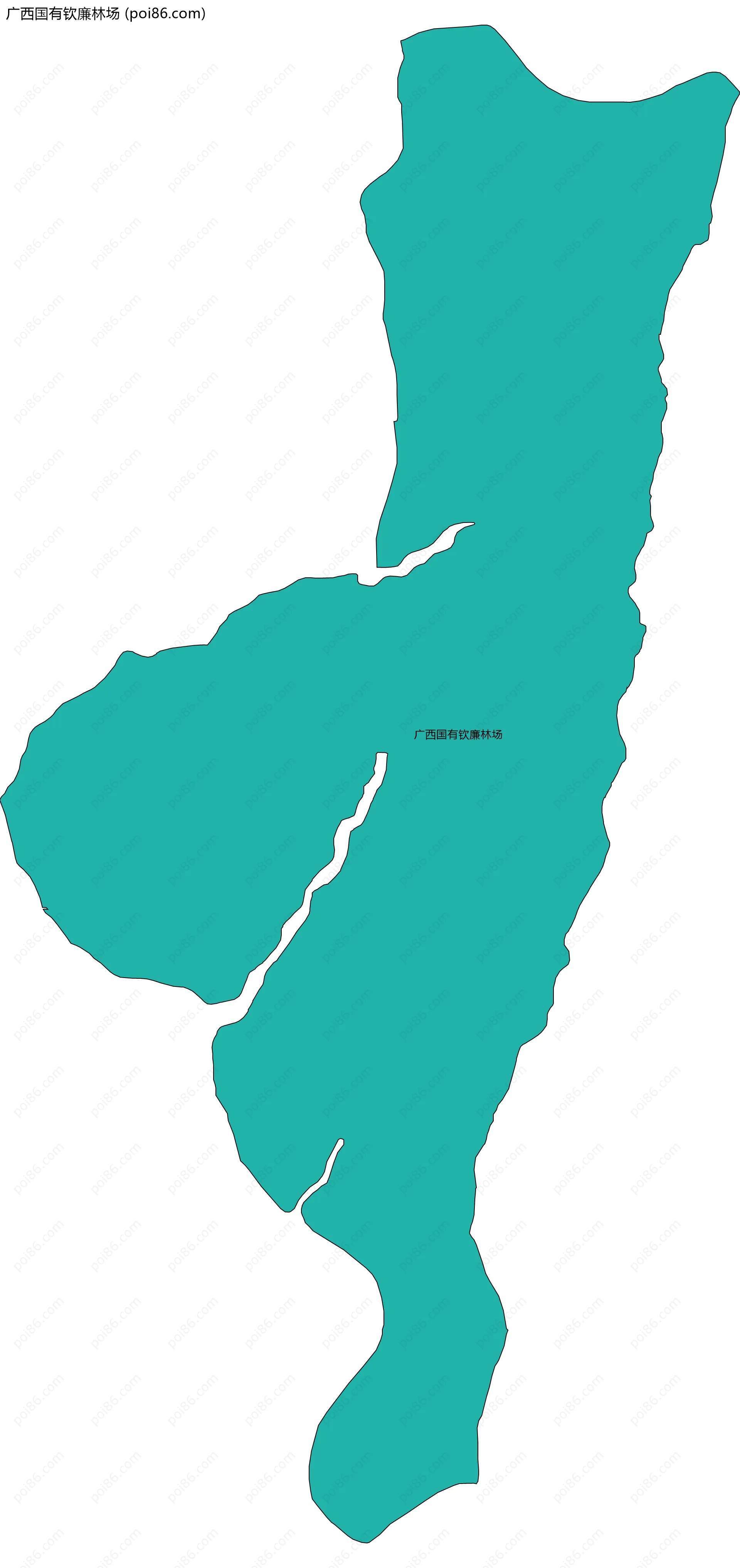 广西国有钦廉林场边界地图