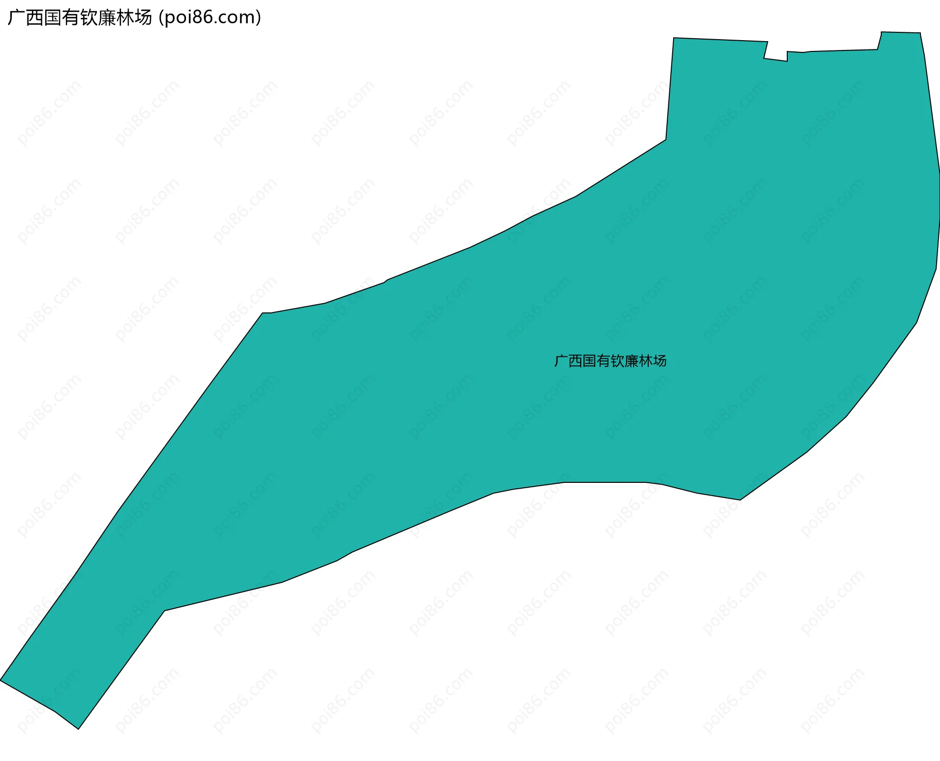 广西国有钦廉林场边界地图