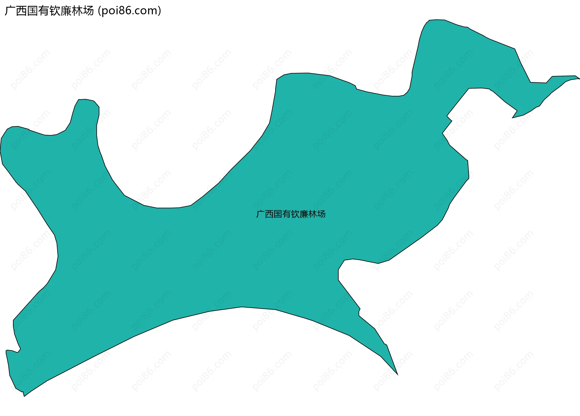 广西国有钦廉林场边界地图