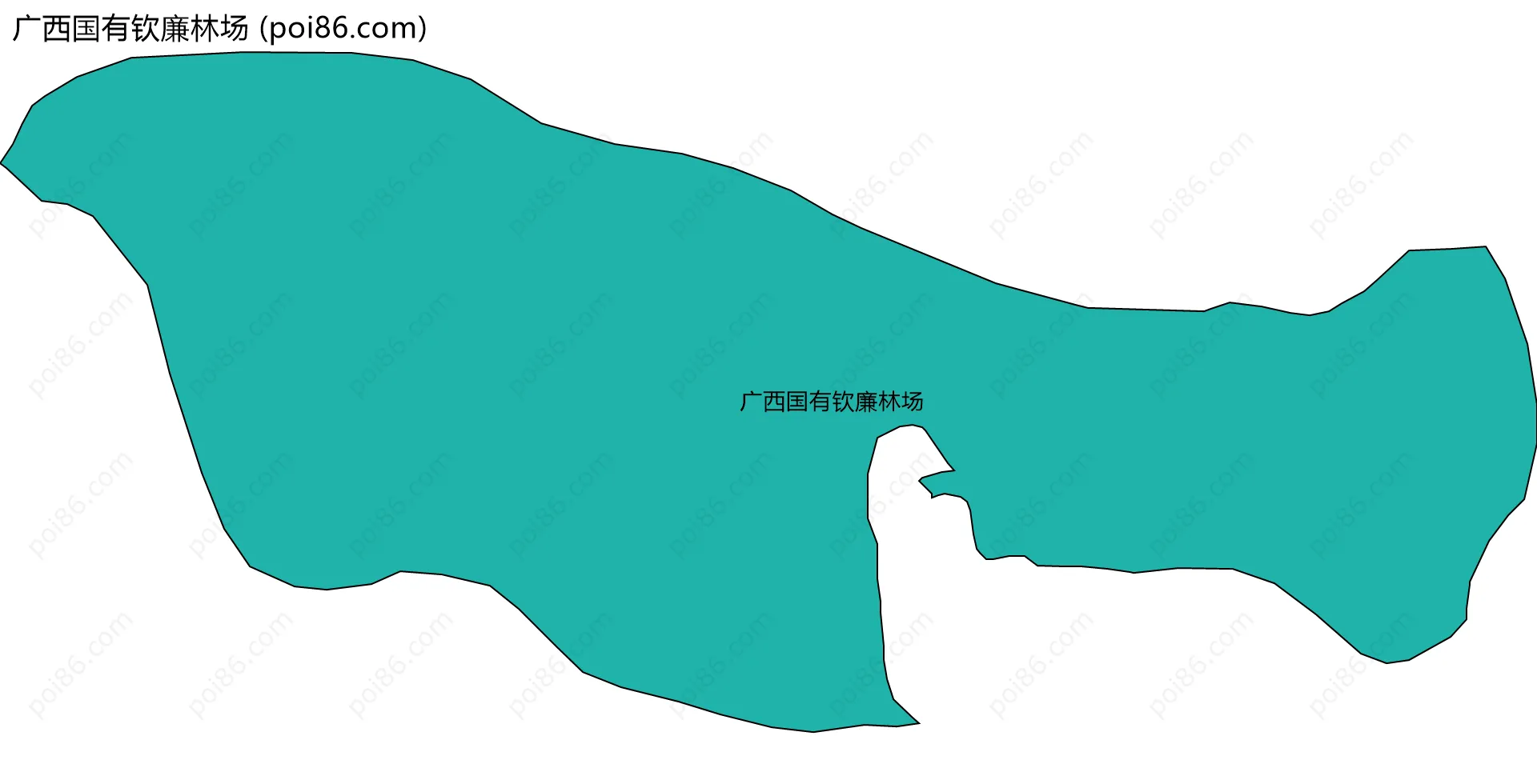 广西国有钦廉林场边界地图