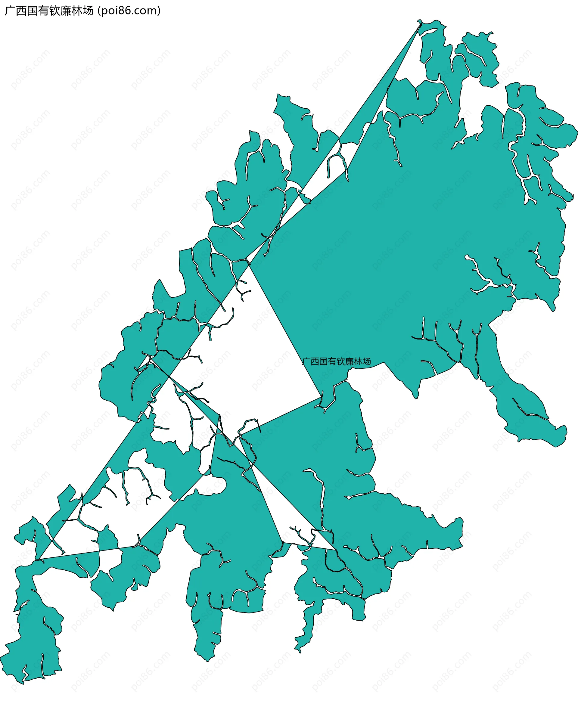 广西国有钦廉林场边界地图
