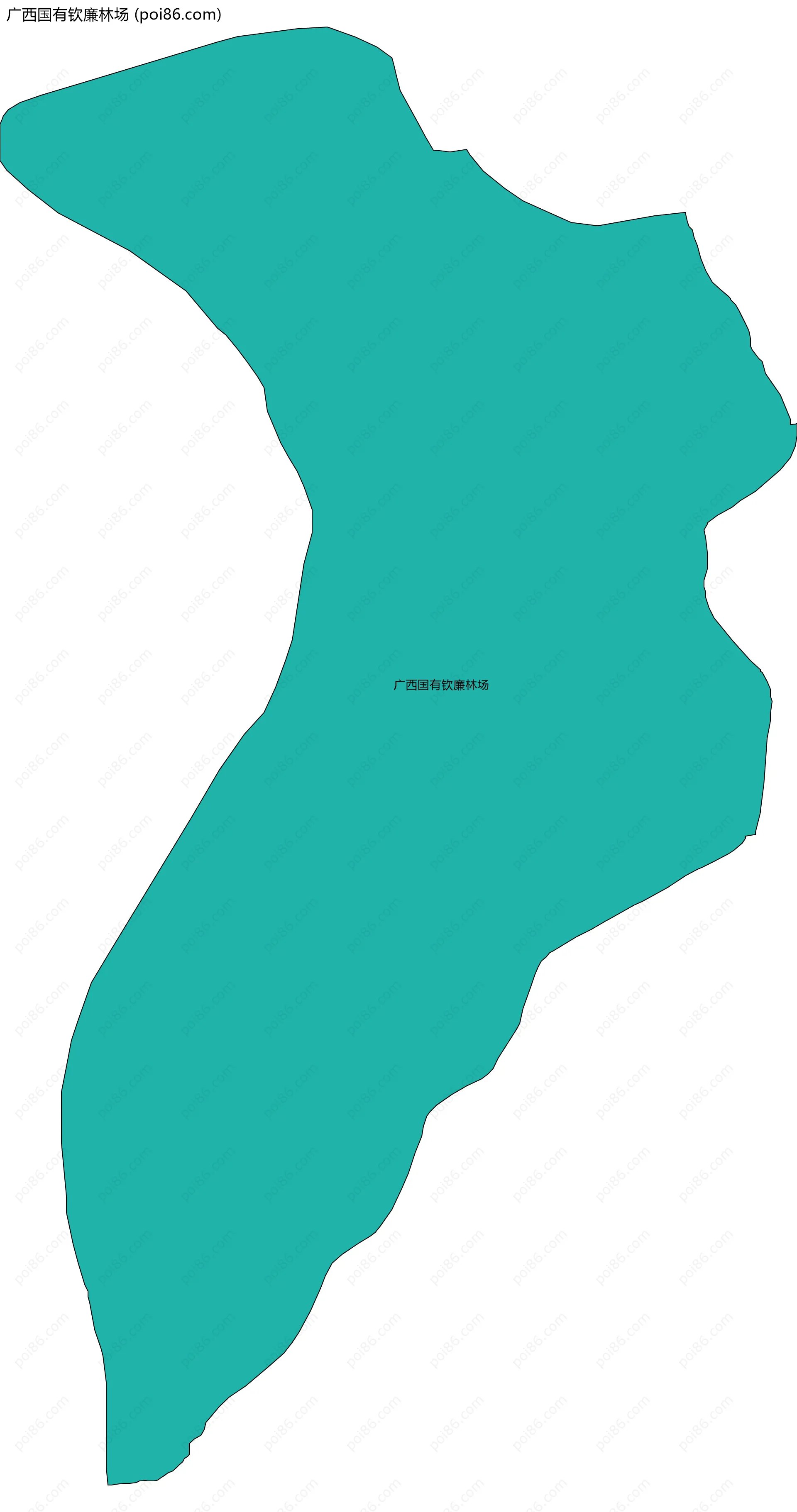 广西国有钦廉林场边界地图