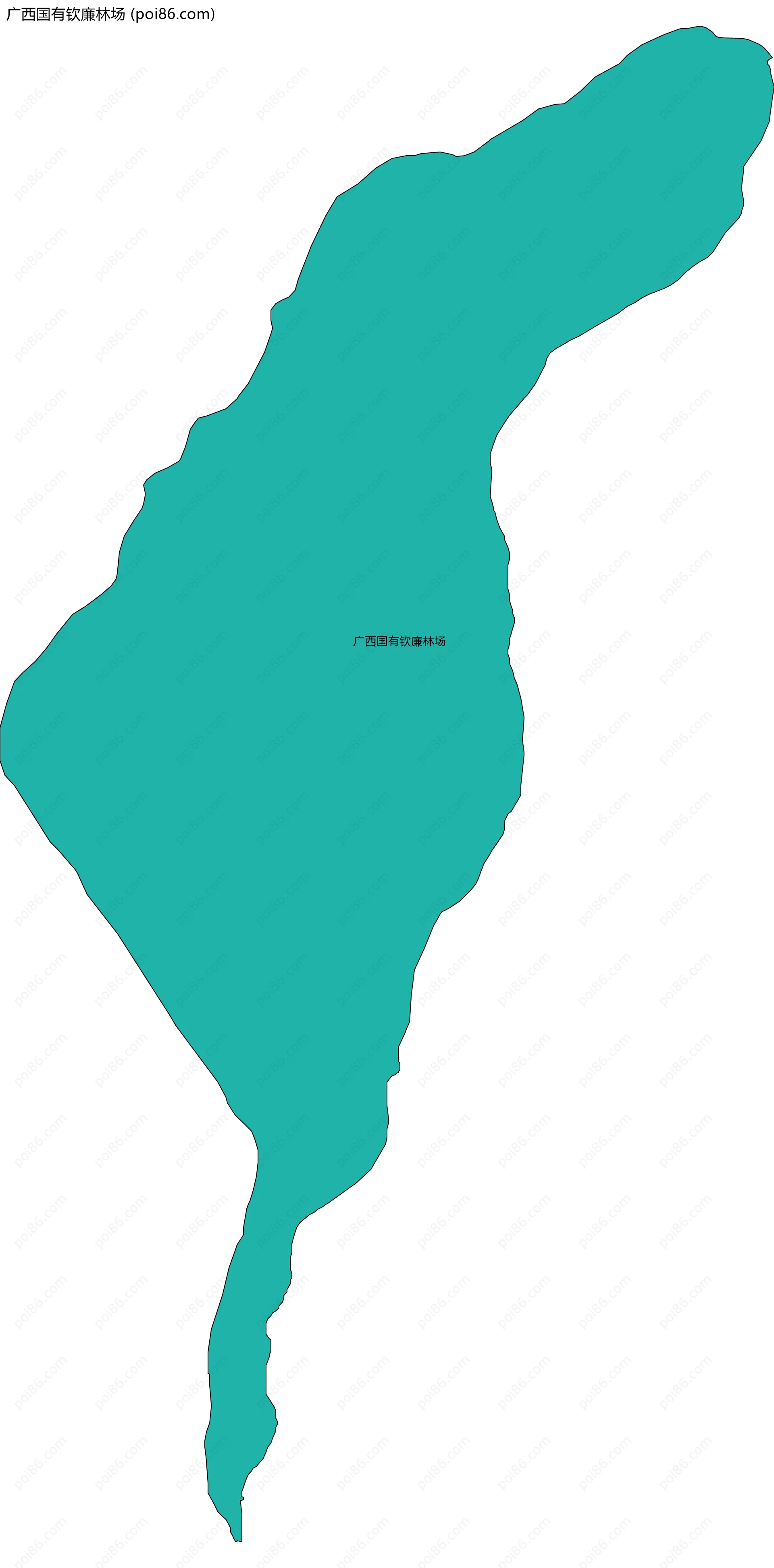 广西国有钦廉林场边界地图