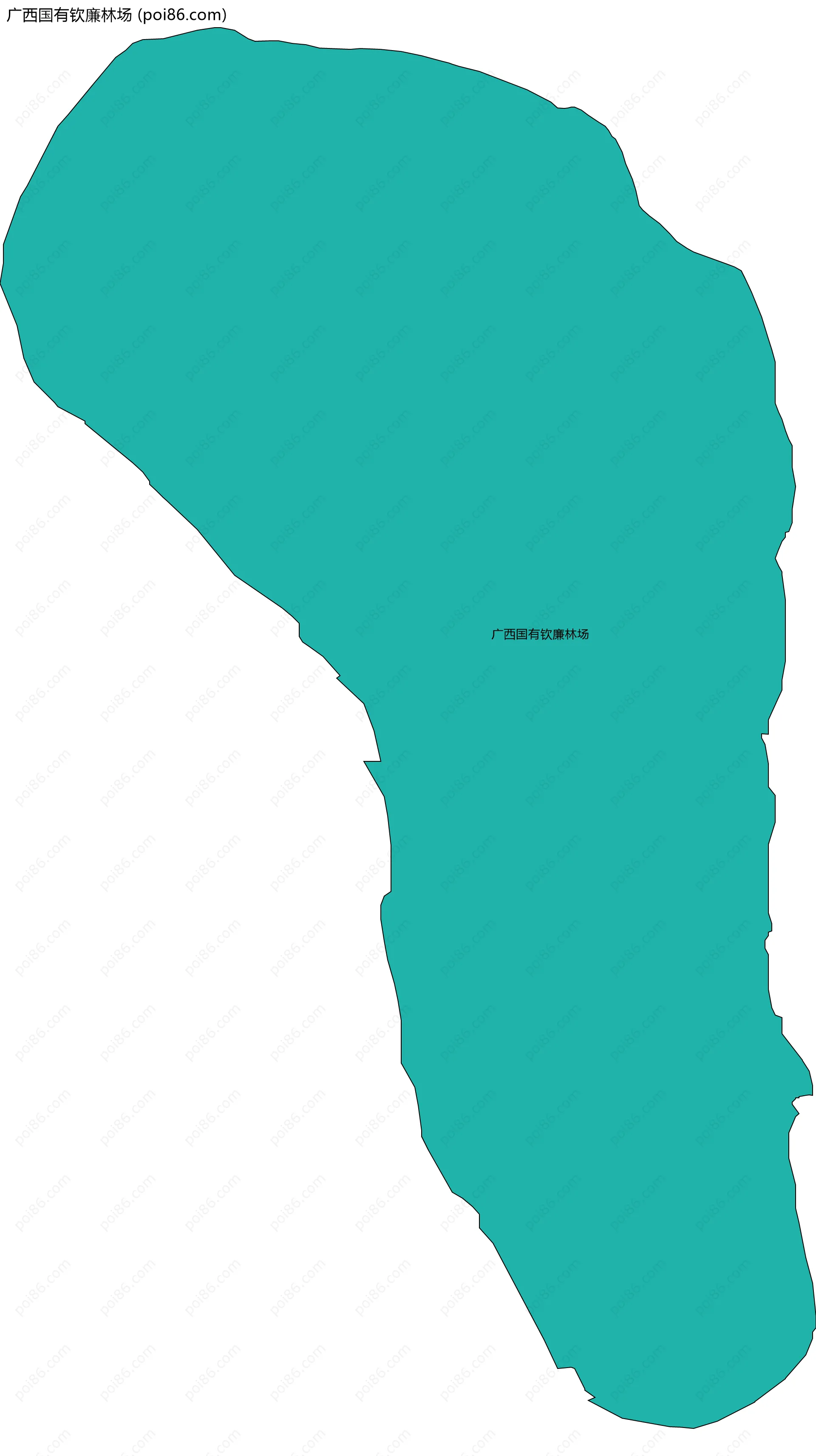 广西国有钦廉林场边界地图