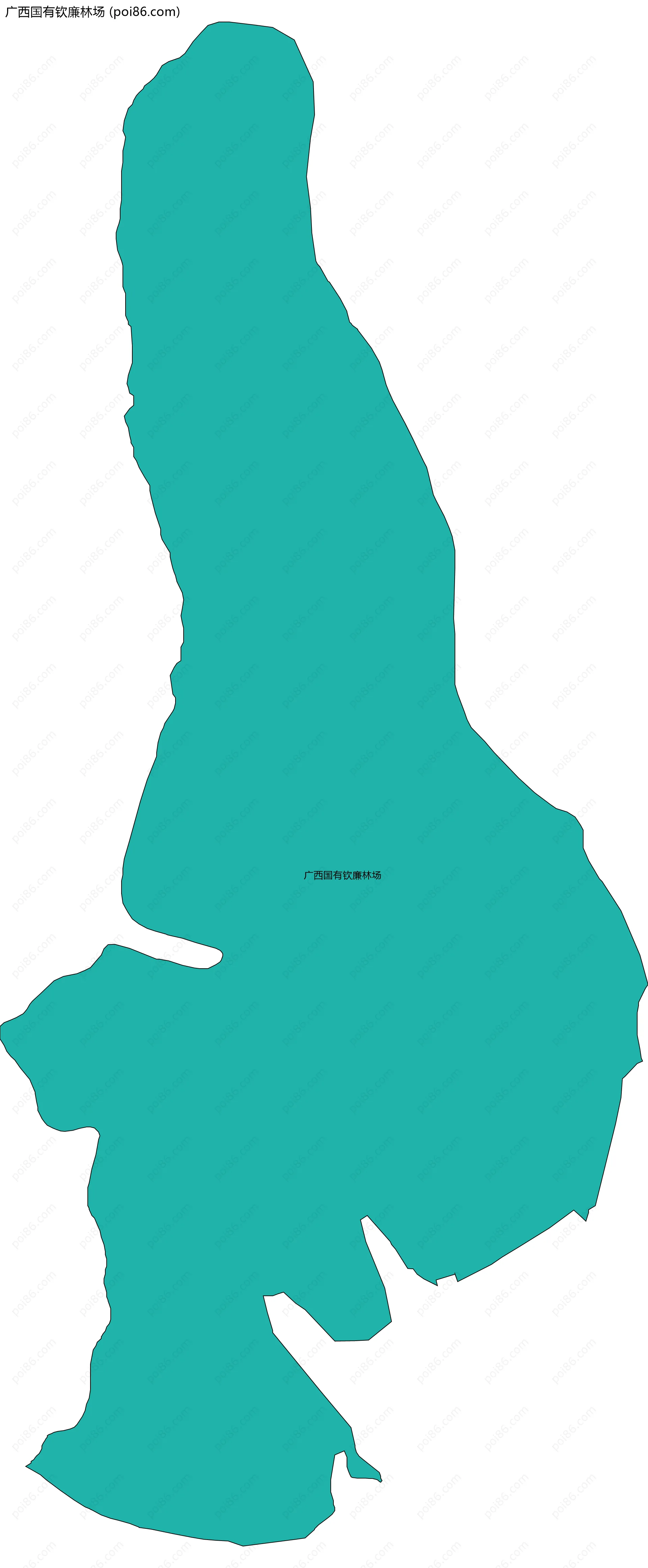 广西国有钦廉林场边界地图
