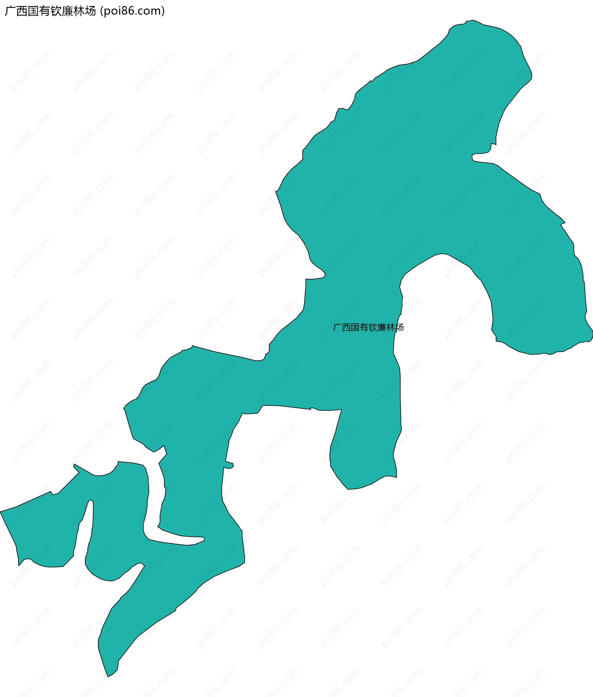 广西国有钦廉林场边界地图