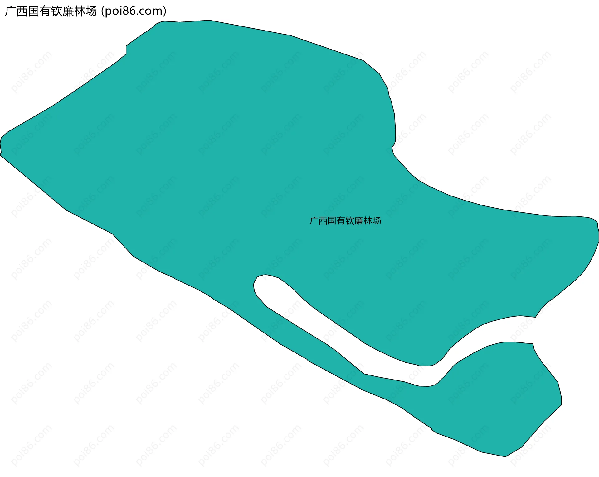 广西国有钦廉林场边界地图