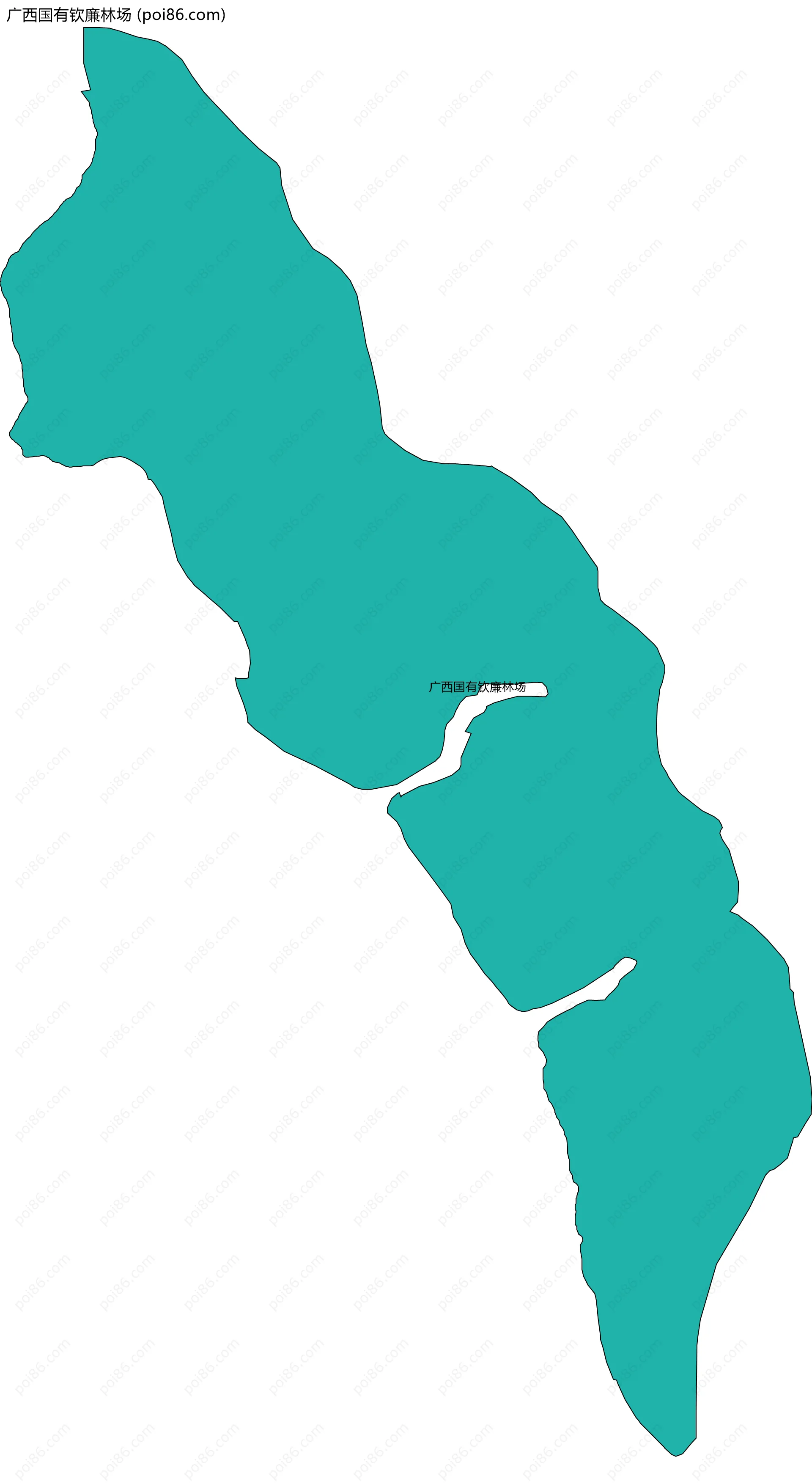 广西国有钦廉林场边界地图