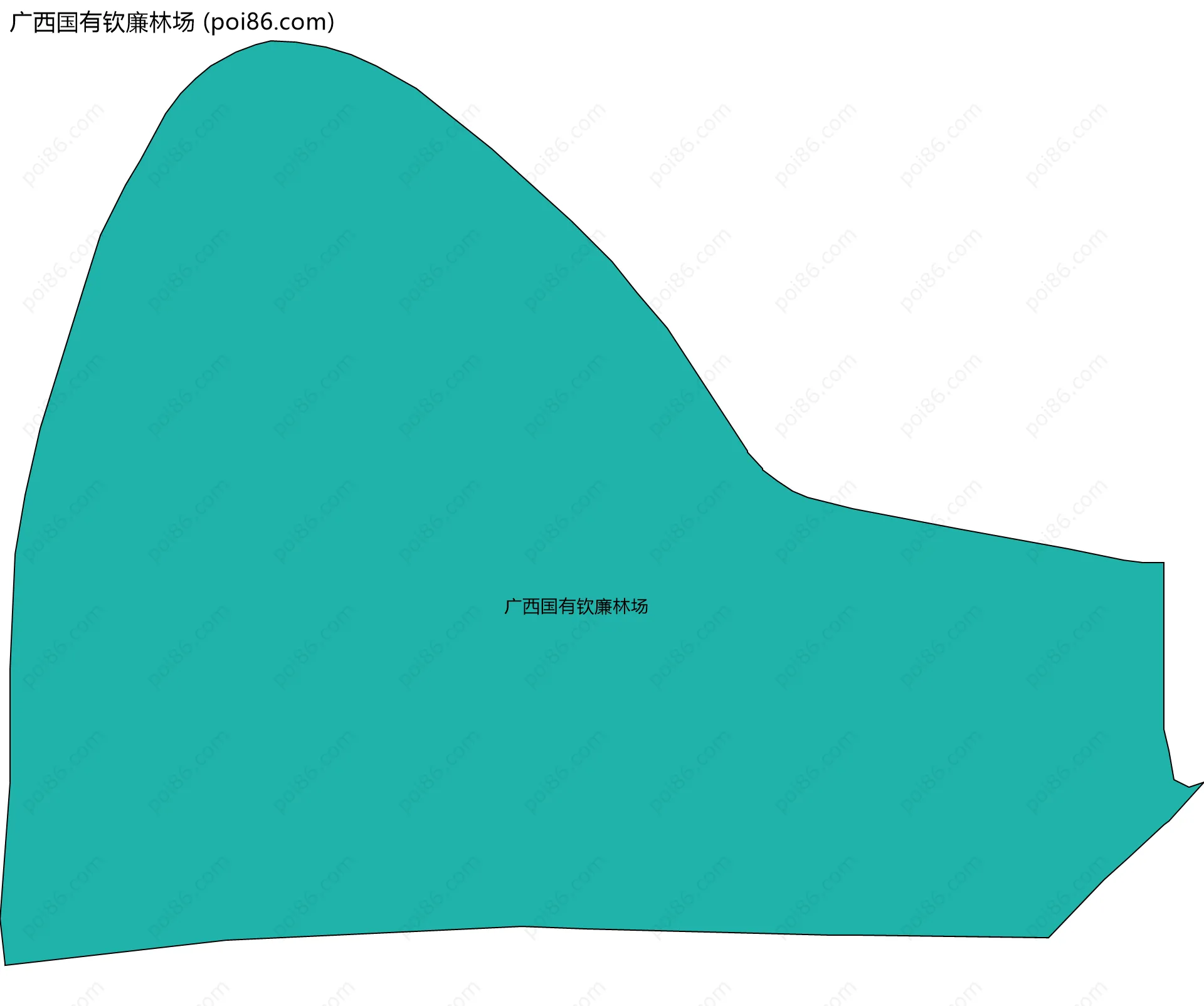 广西国有钦廉林场边界地图
