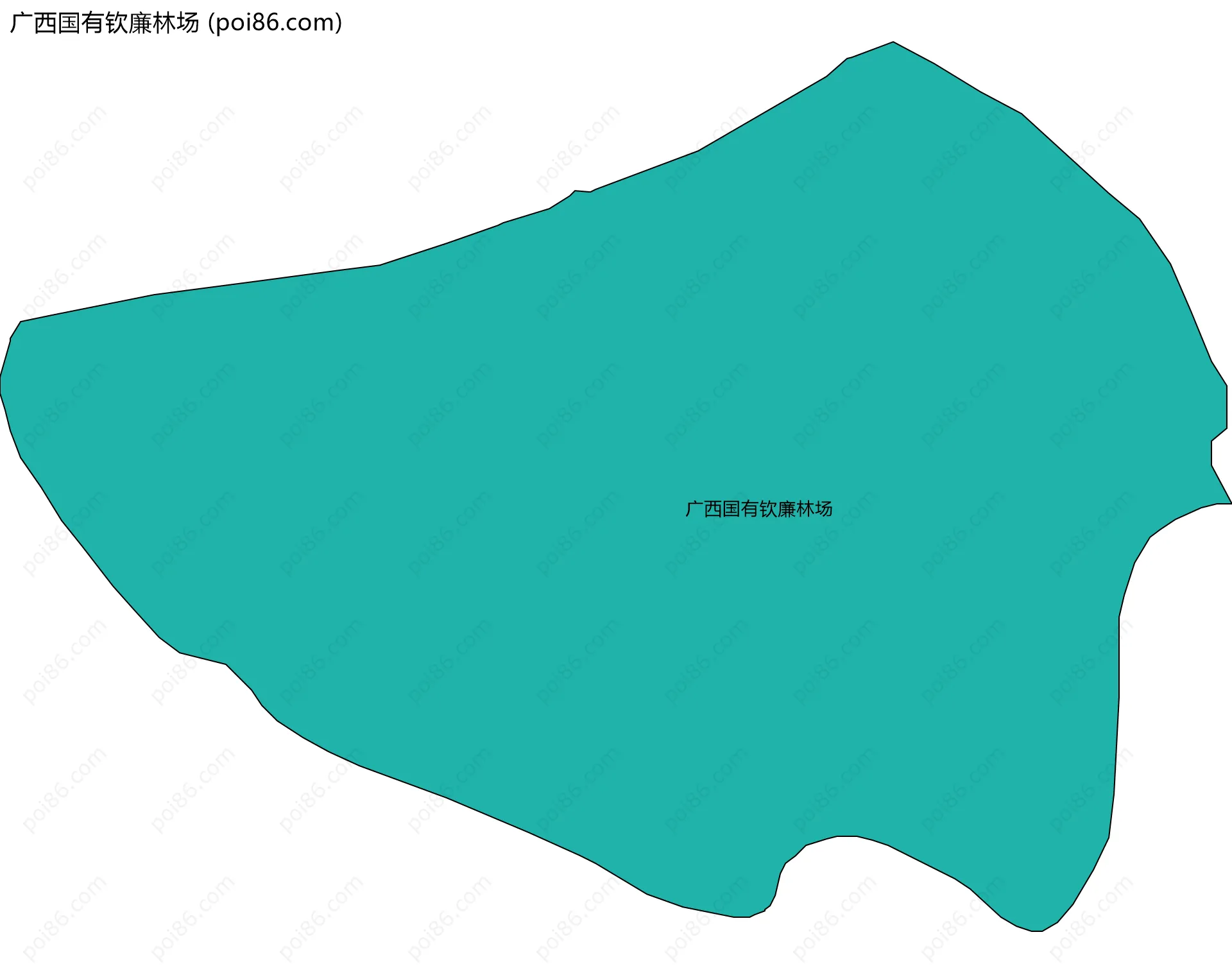 广西国有钦廉林场边界地图