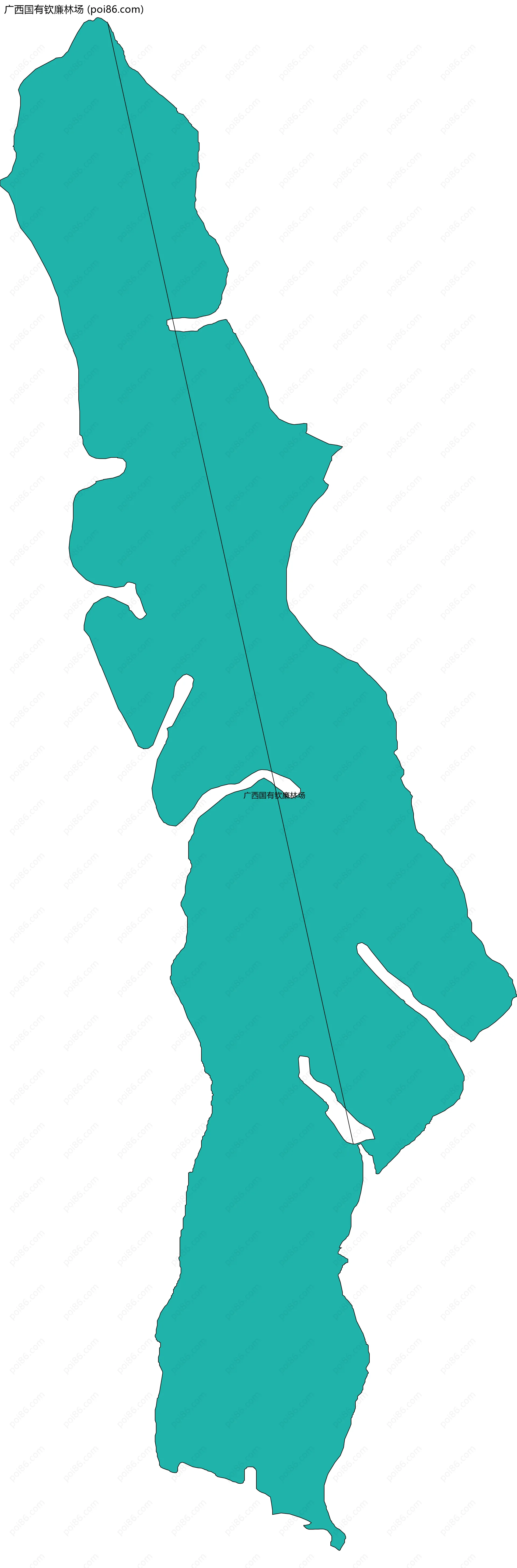 广西国有钦廉林场边界地图