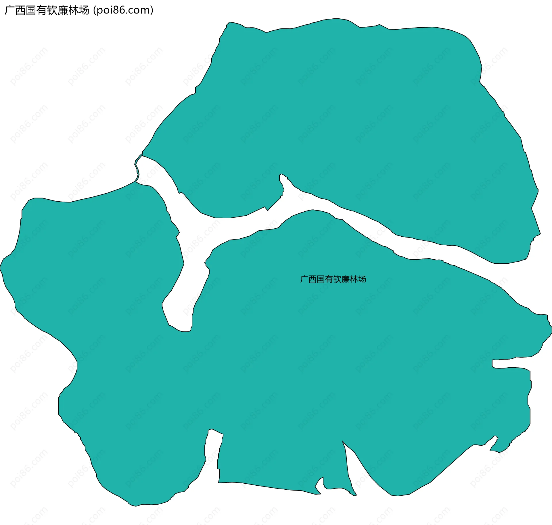 广西国有钦廉林场边界地图