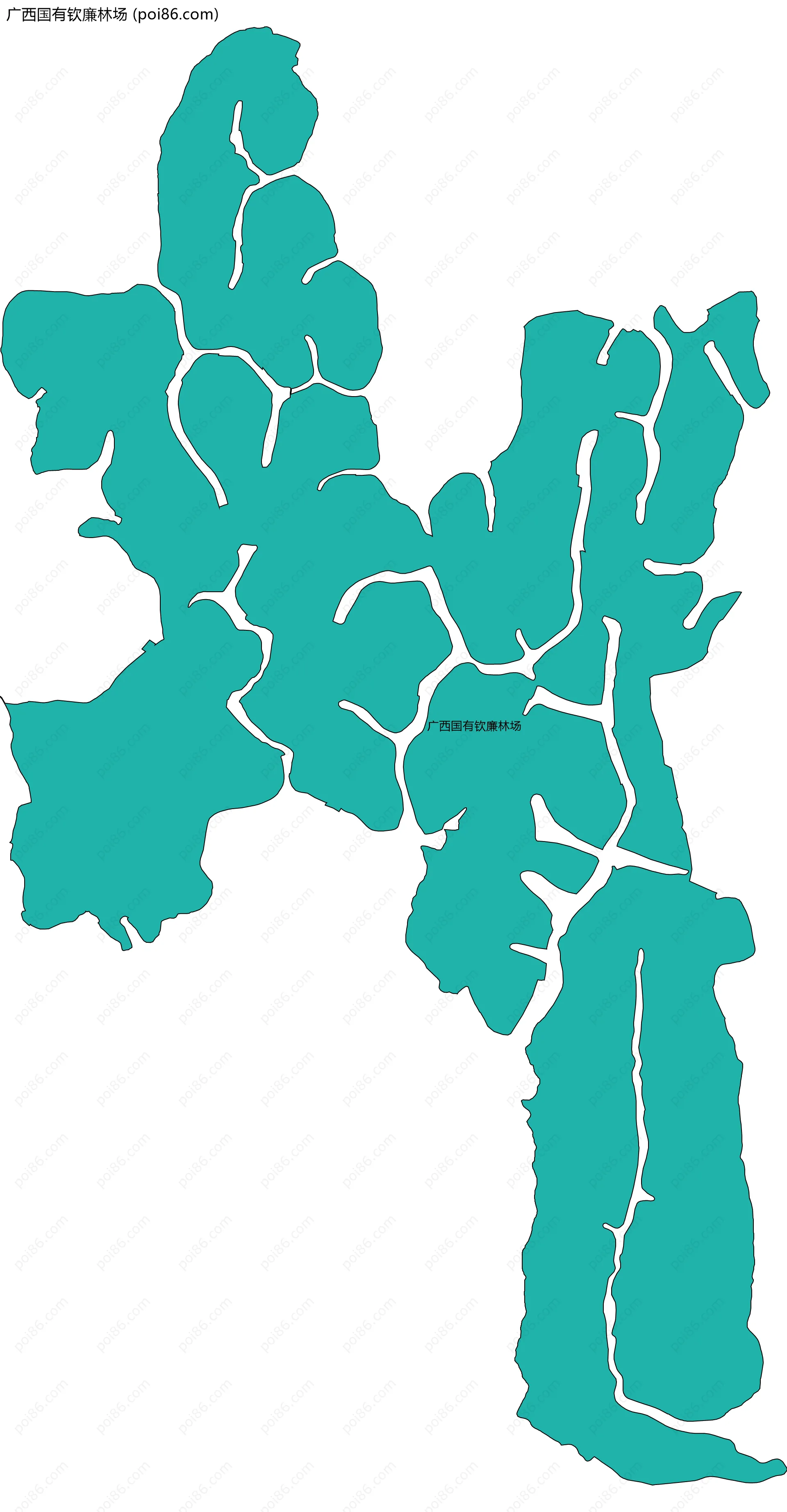 广西国有钦廉林场边界地图