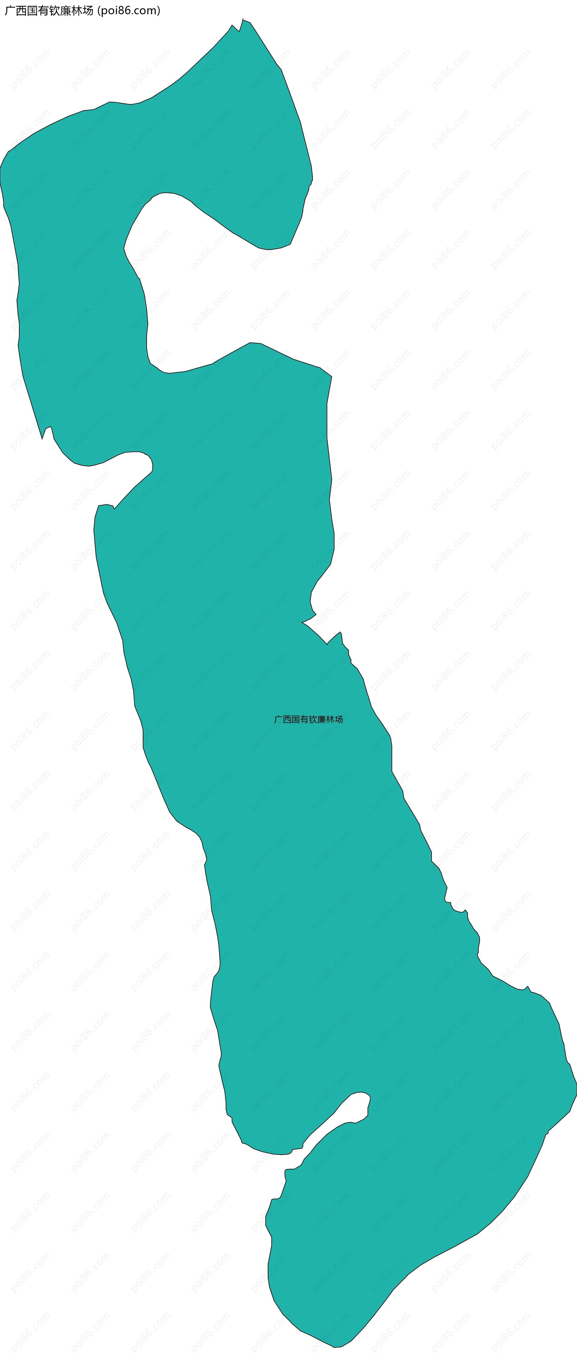 广西国有钦廉林场边界地图
