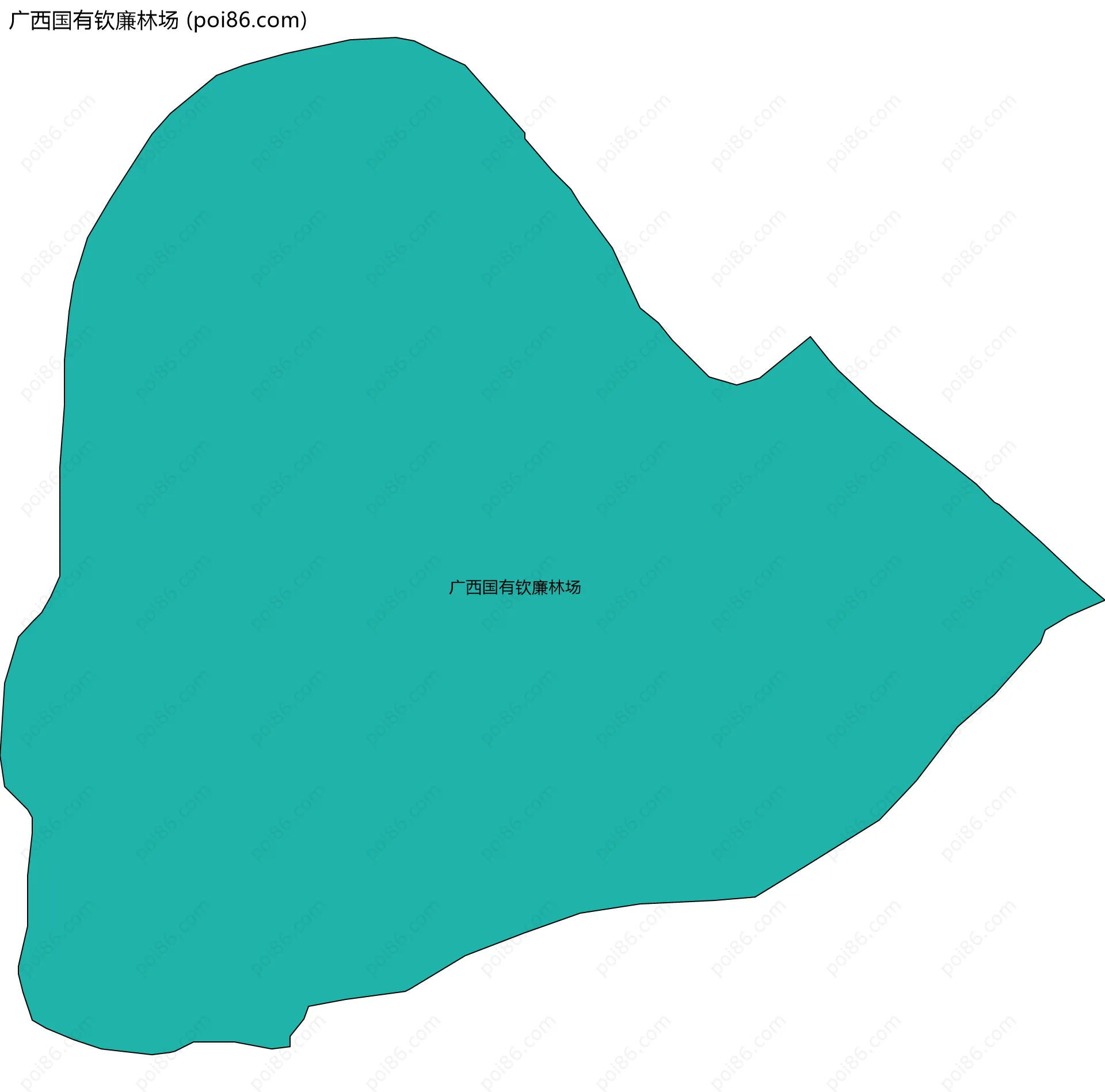 广西国有钦廉林场边界地图