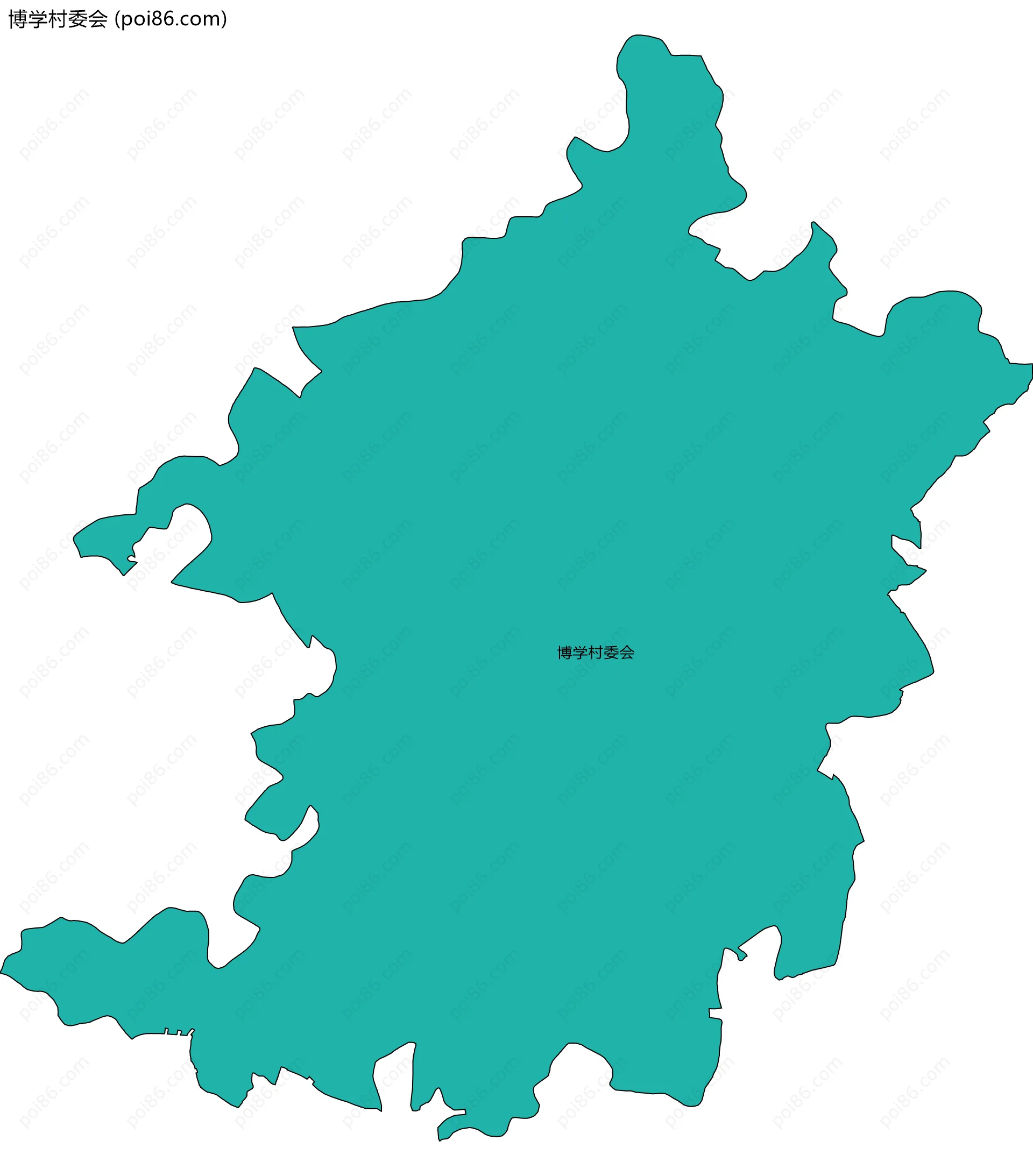 博学村委会边界地图