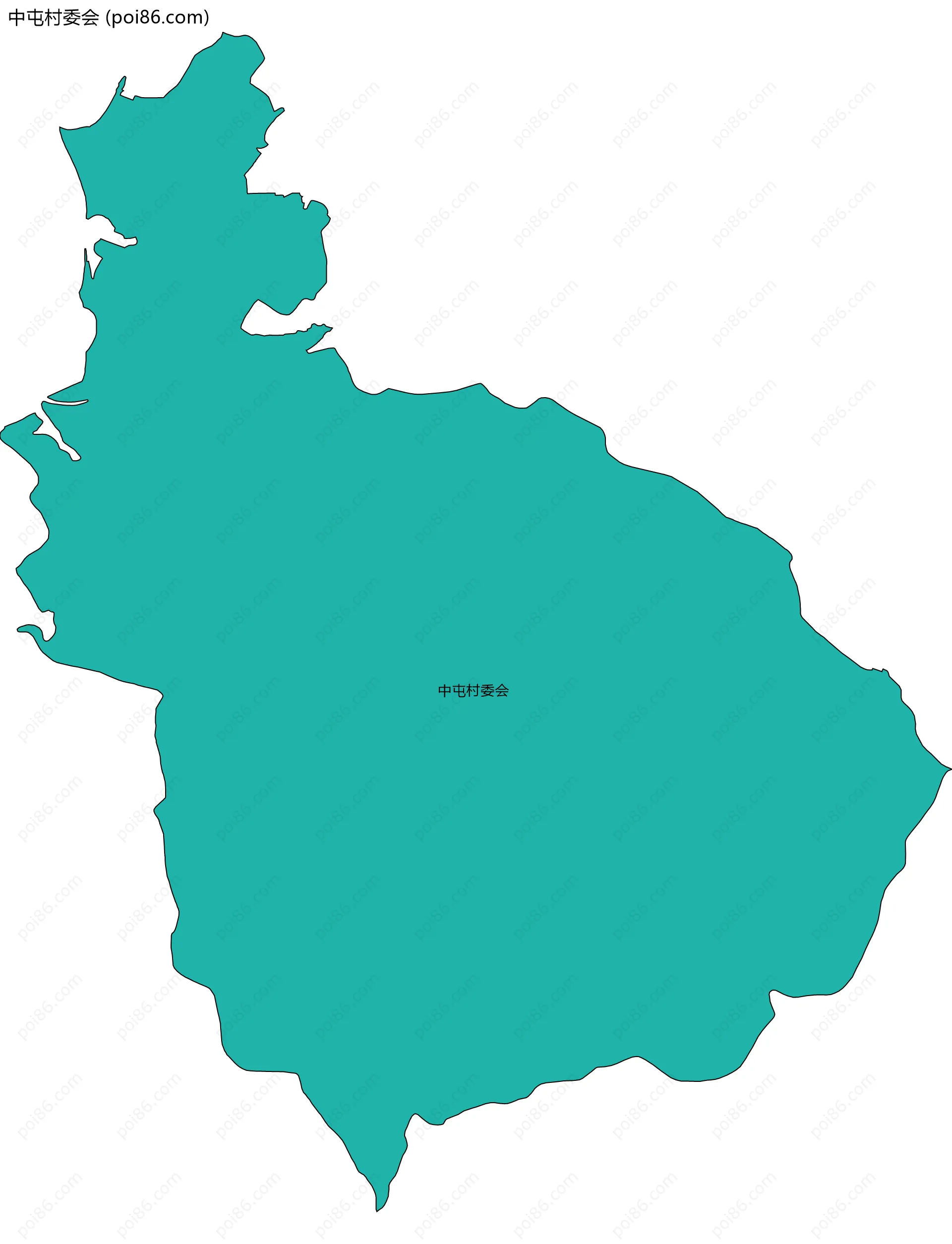 中屯村委会边界地图