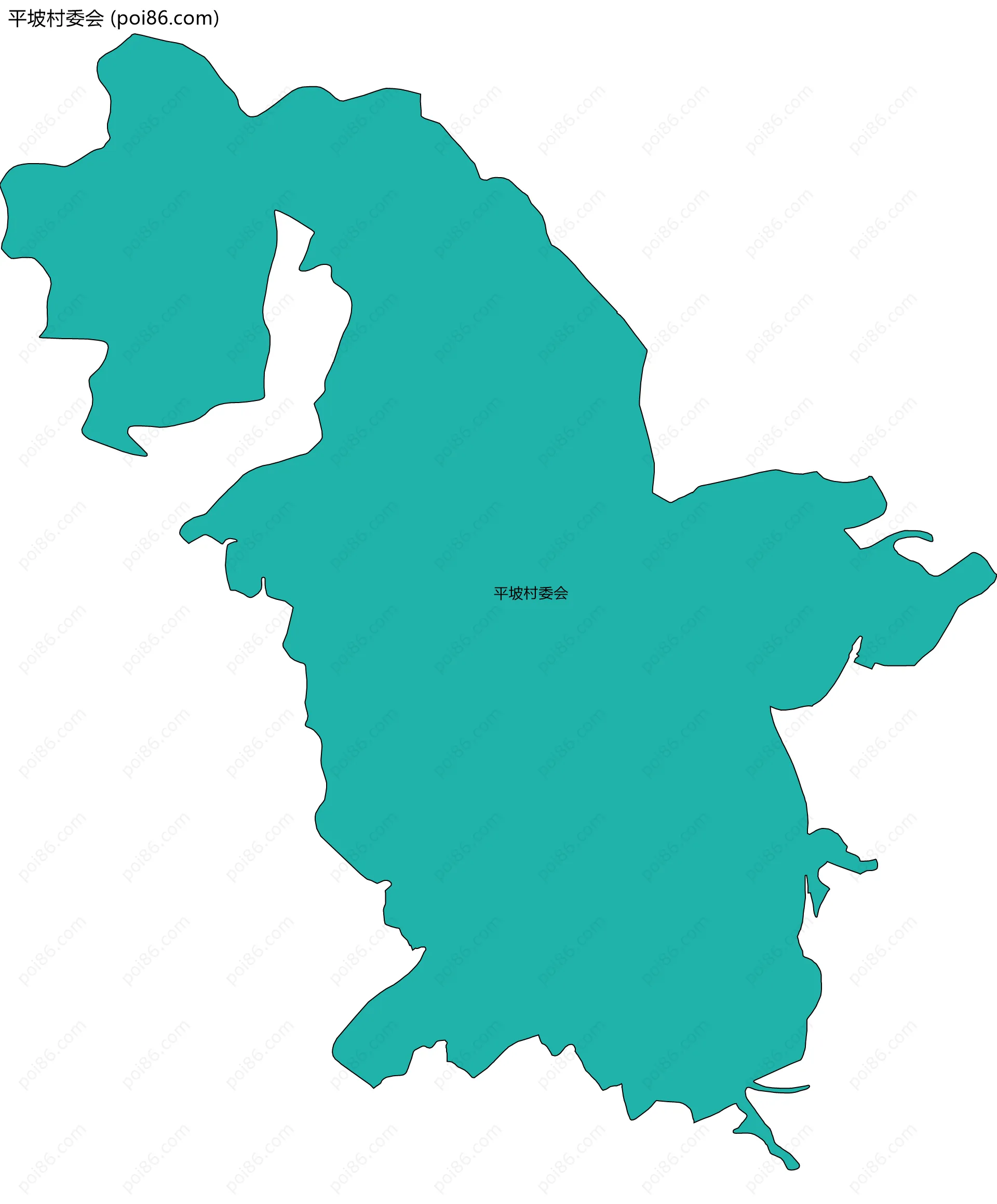 平坡村委会边界地图