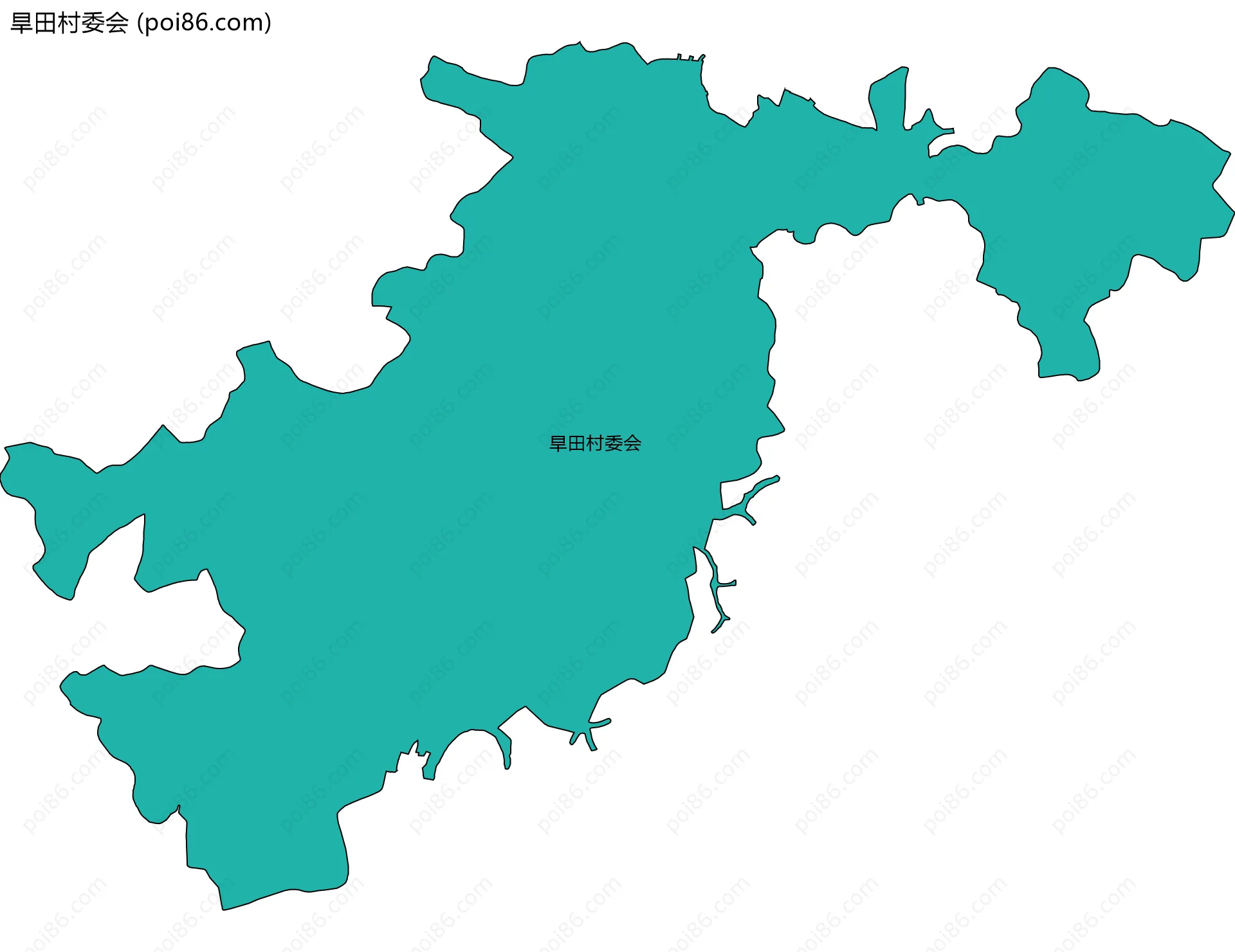 旱田村委会边界地图