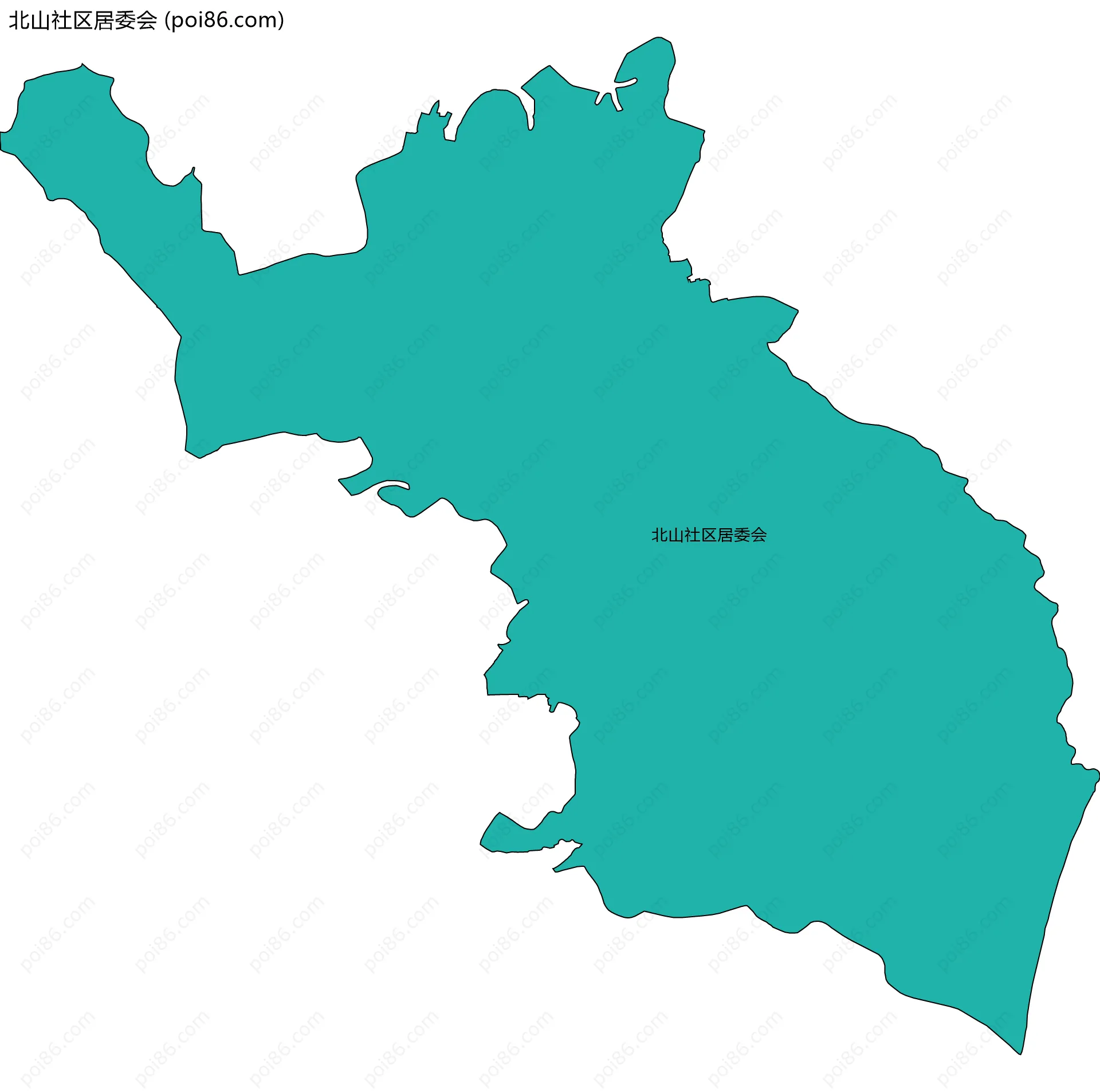 北山社区居委会边界地图