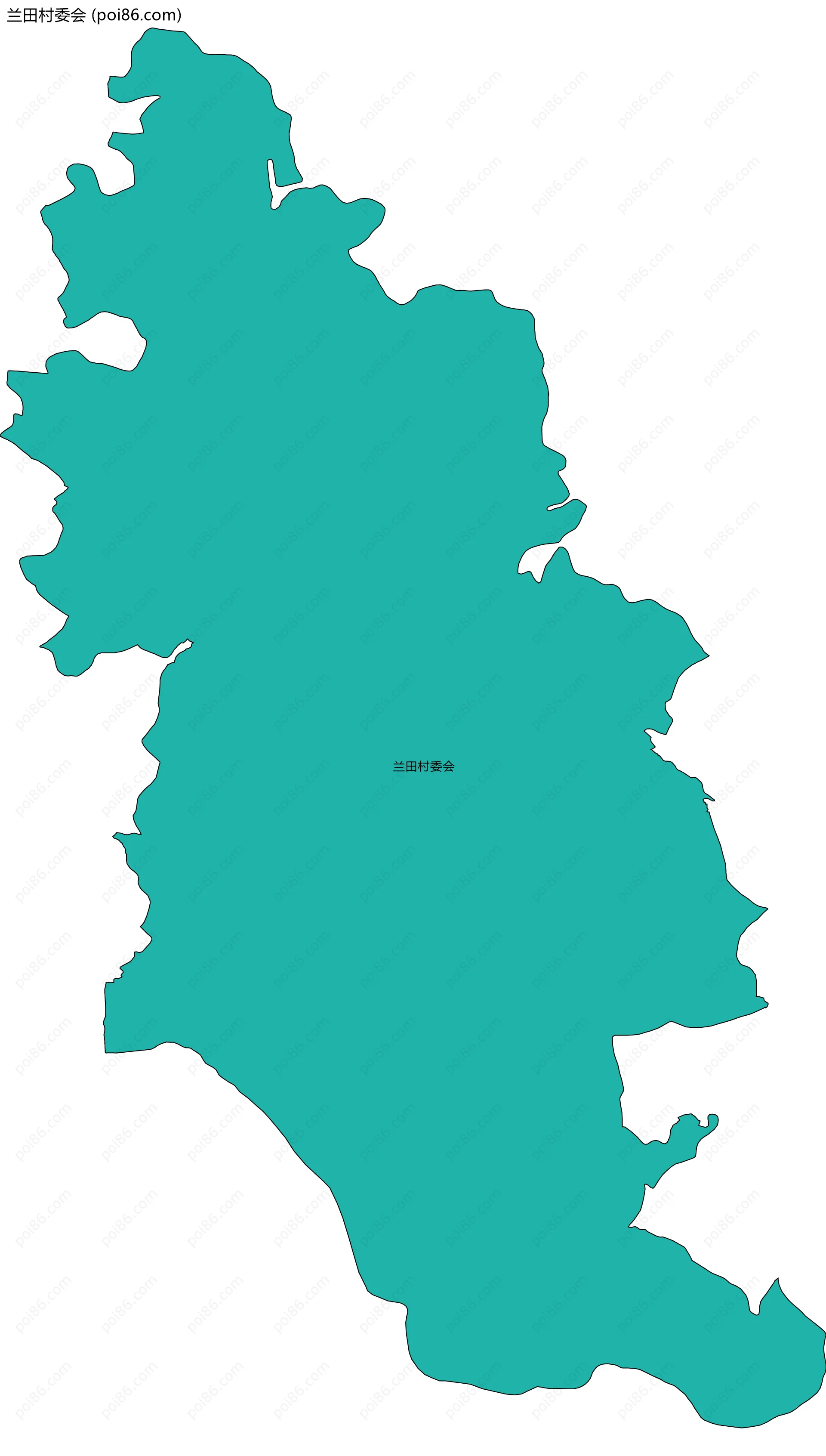 兰田村委会边界地图