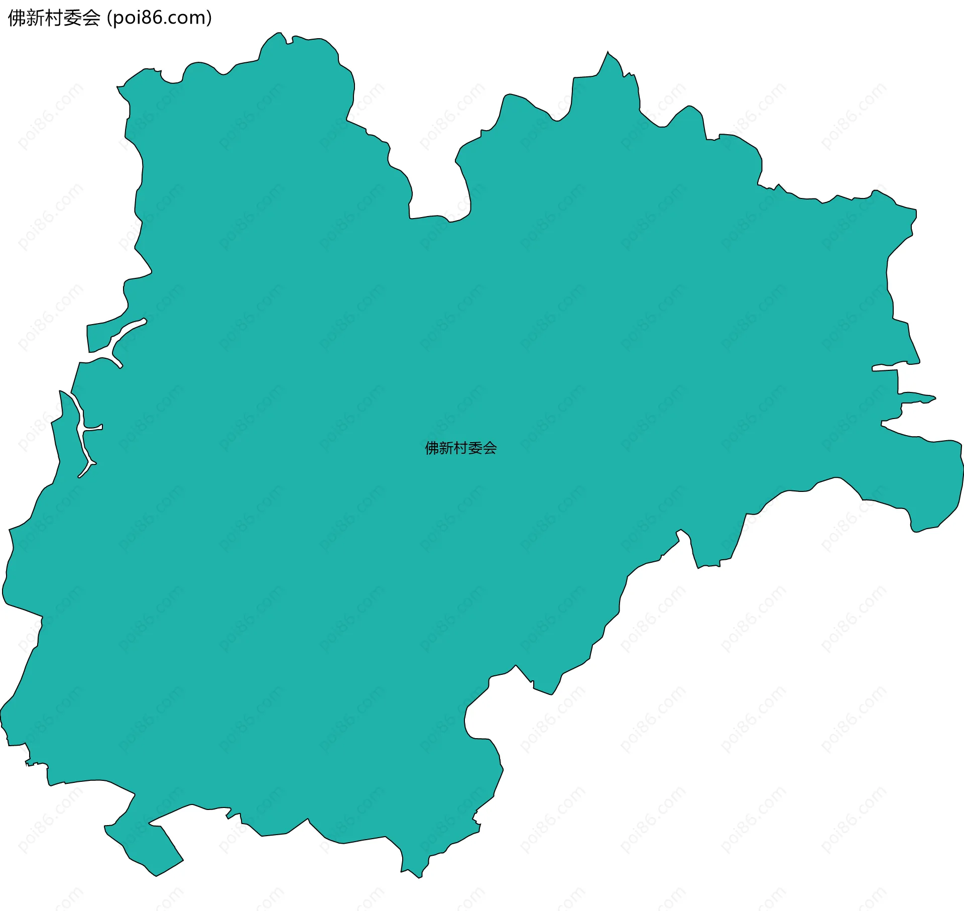 佛新村委会边界地图