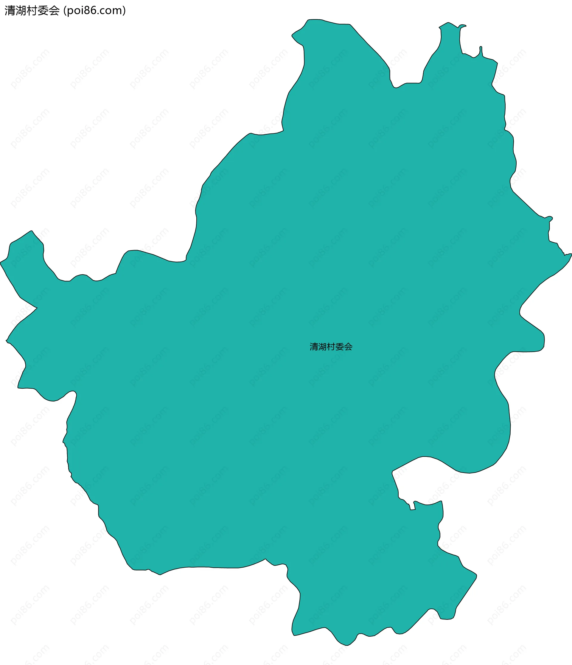 清湖村委会边界地图